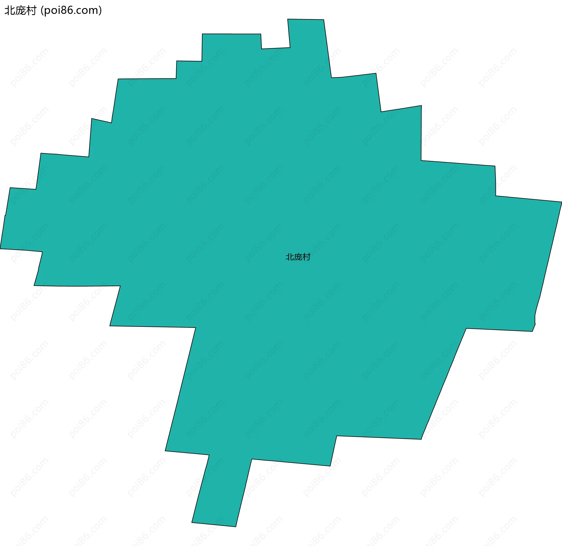 北庞村边界地图
