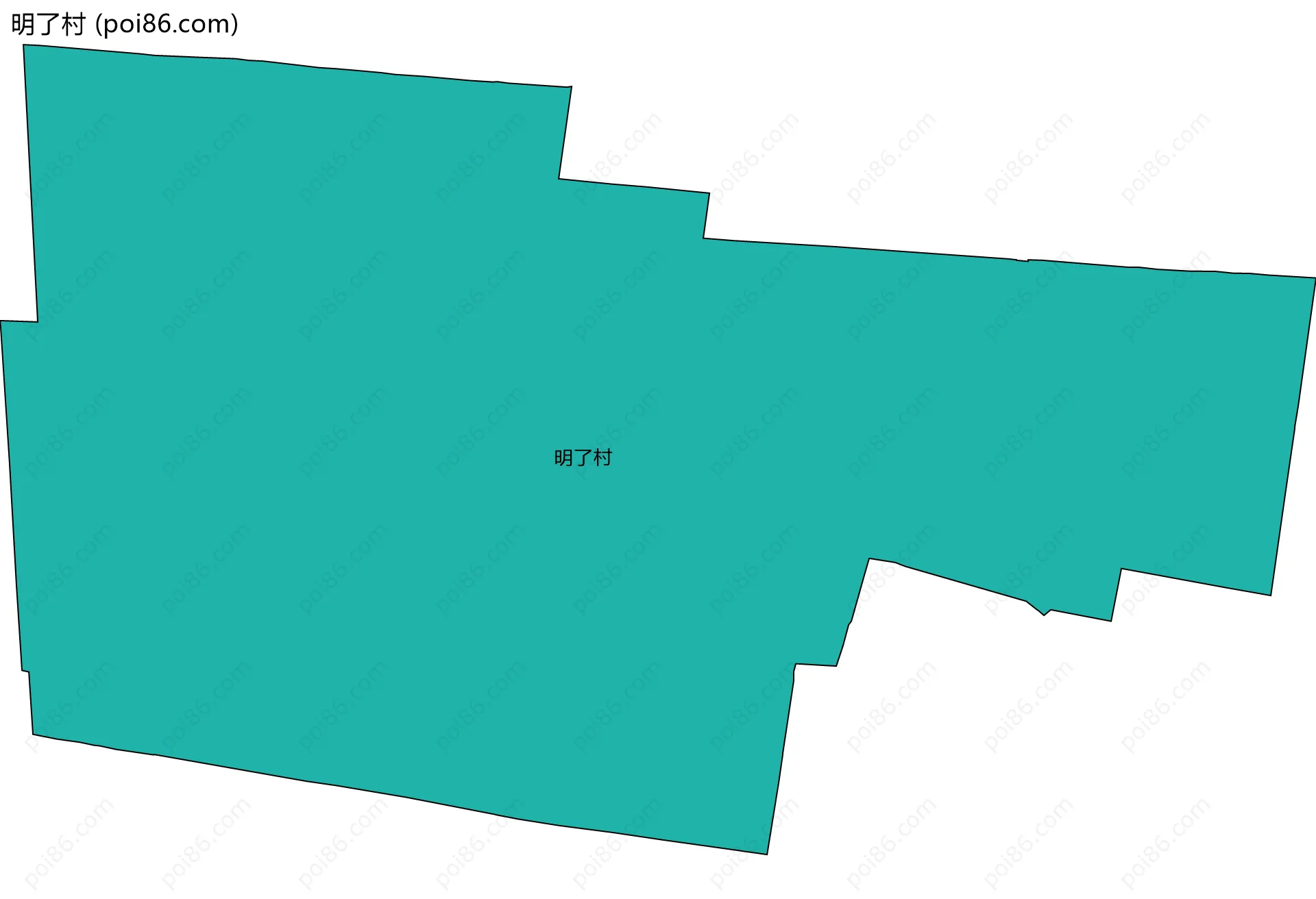 明了村边界地图