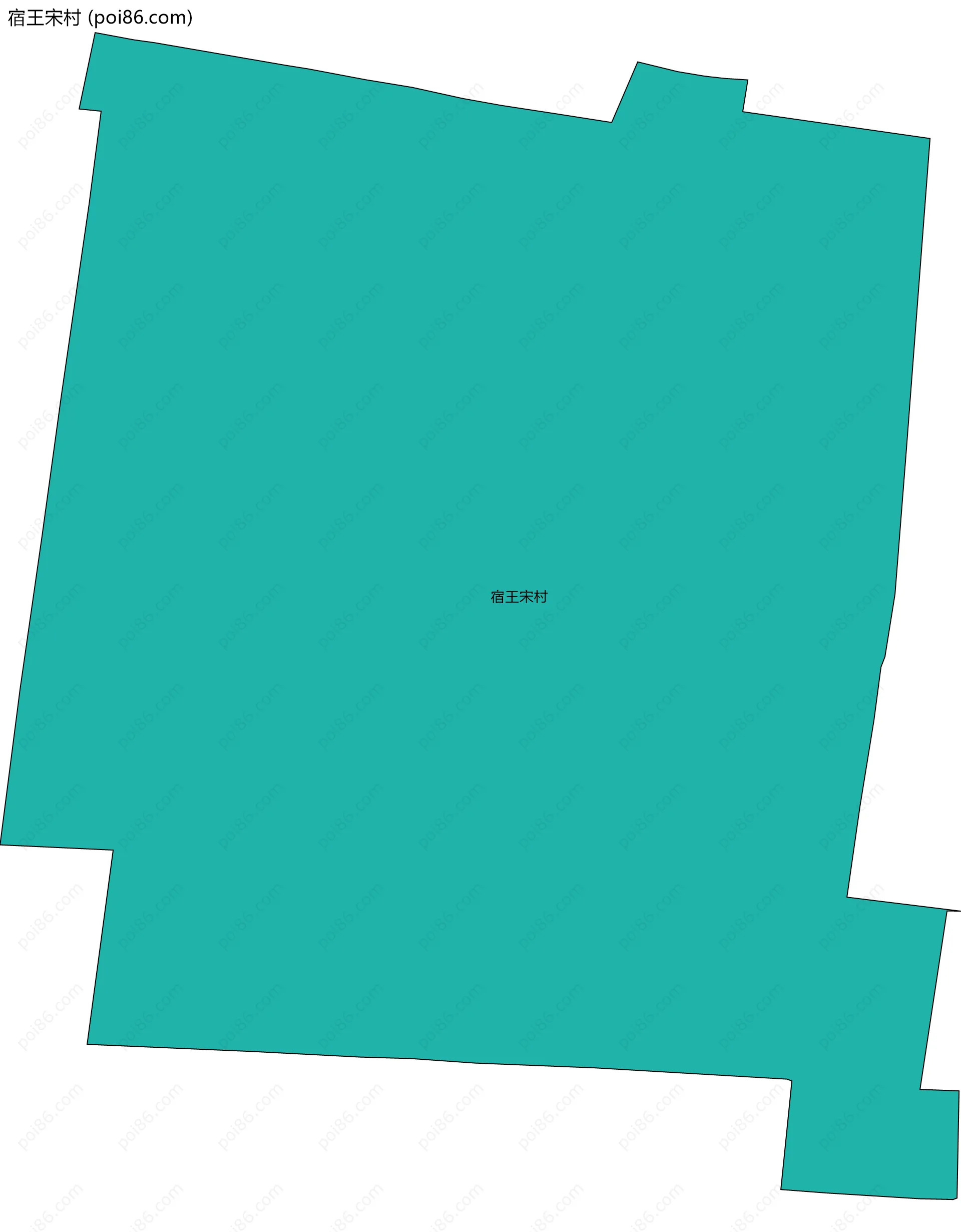 宿王宋村边界地图