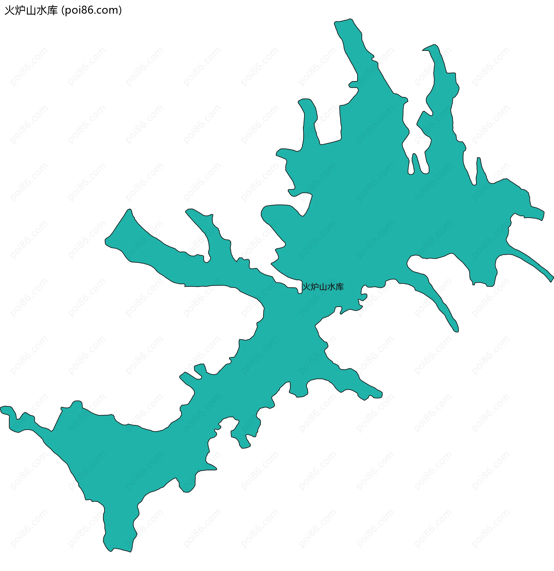火炉山水库边界地图