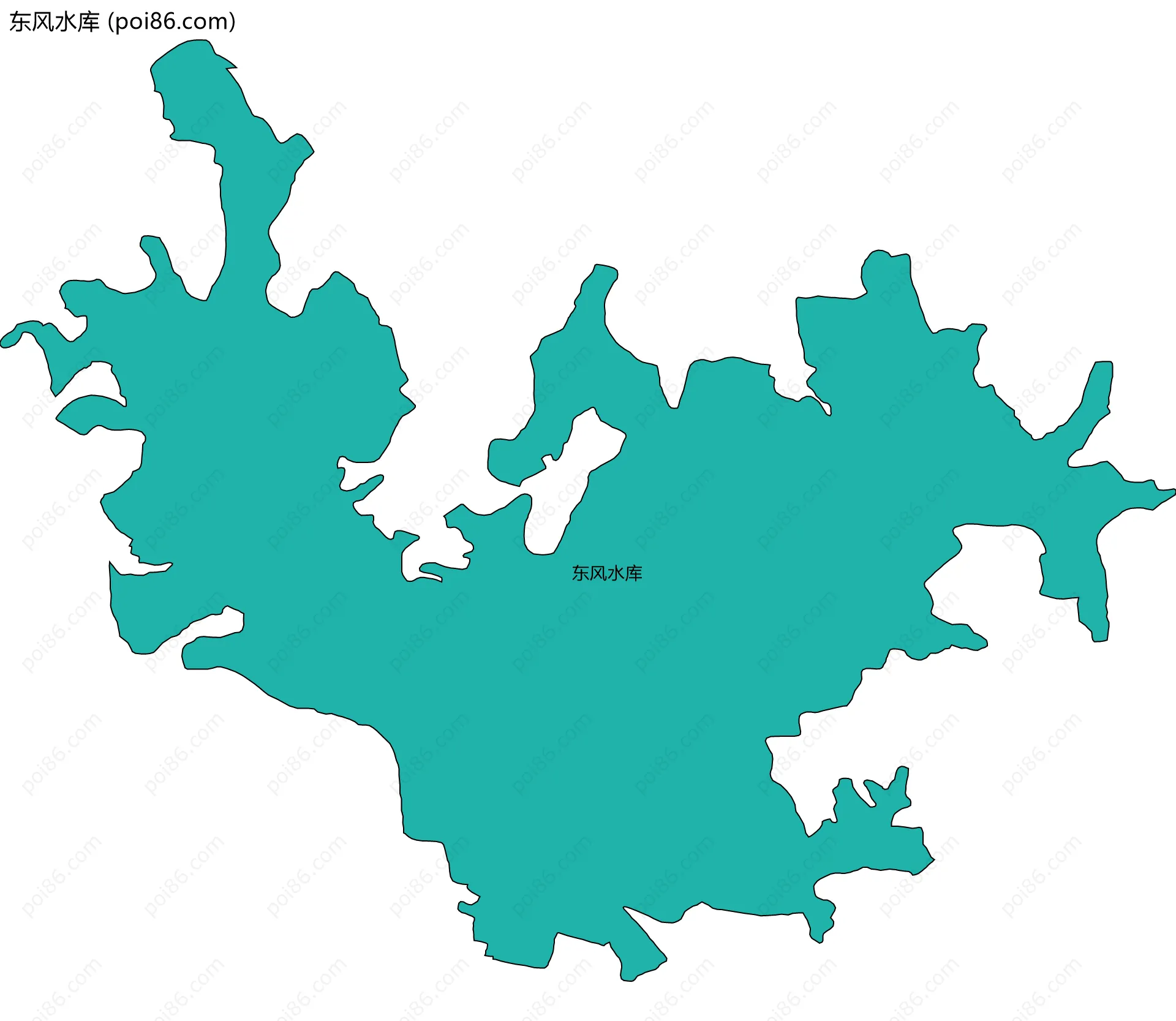 东风水库边界地图