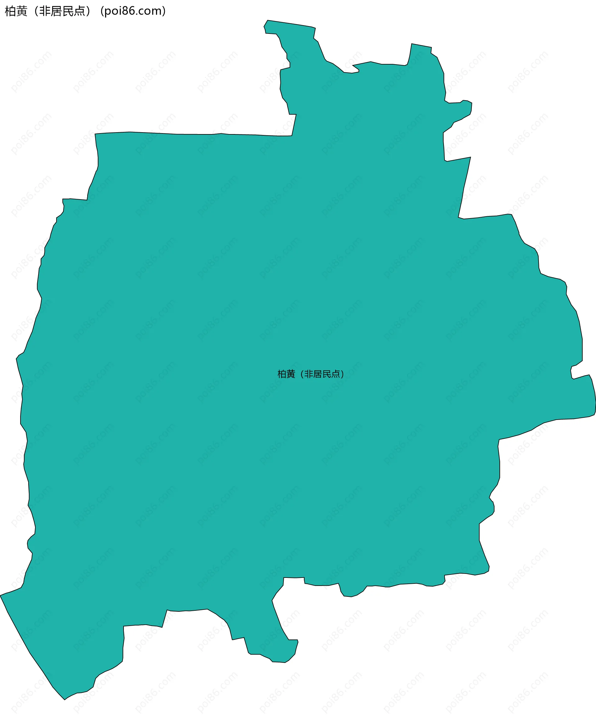 柏黄（非居民点）边界地图