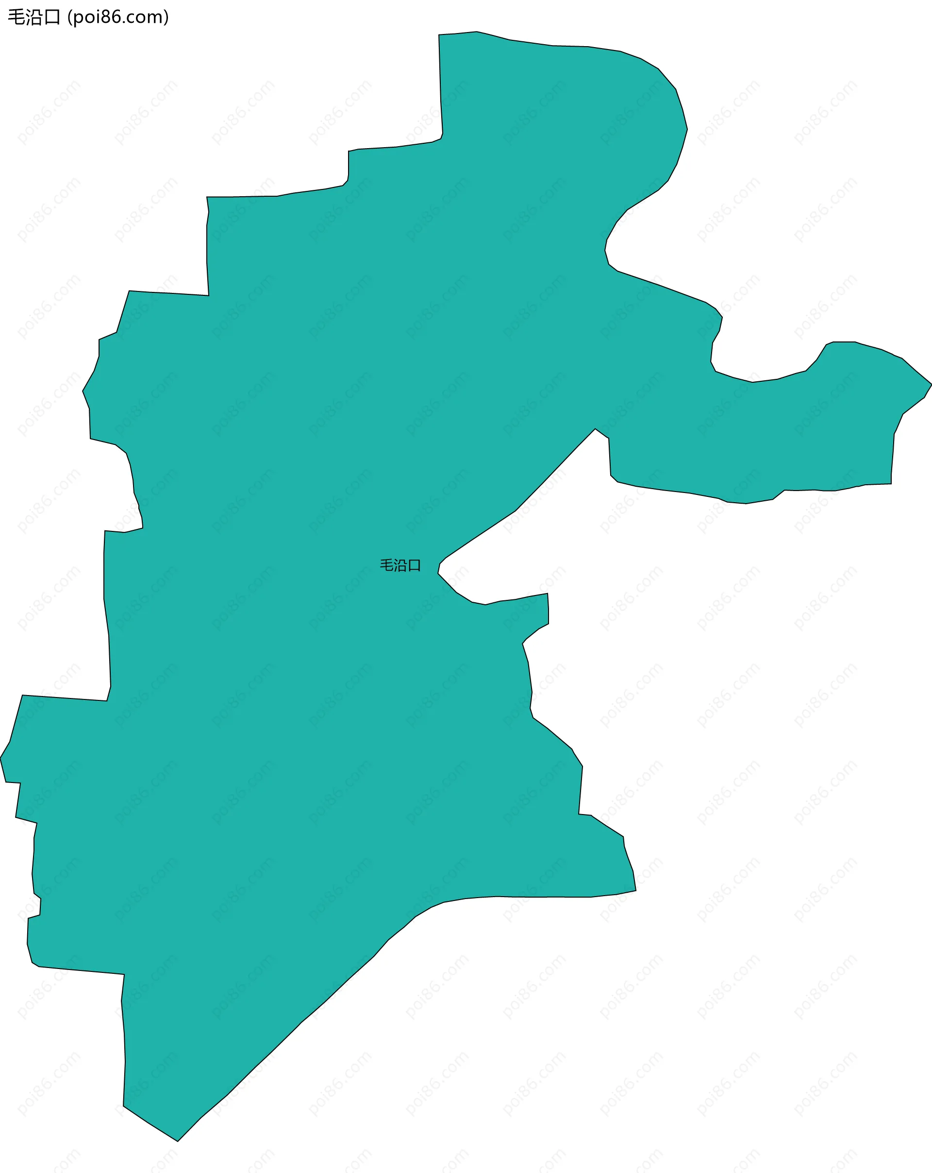 毛沿口边界地图