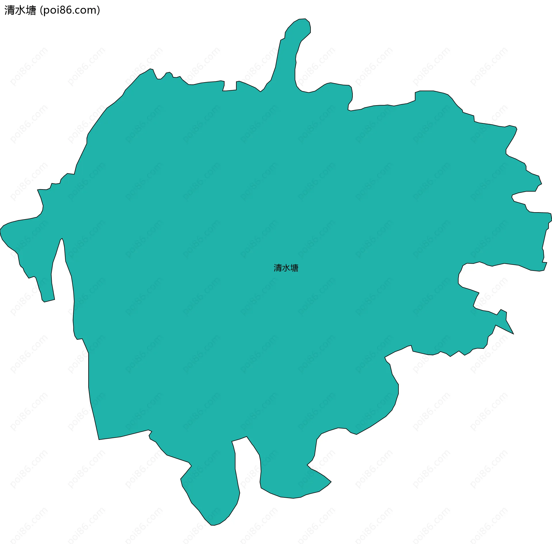 清水塘边界地图