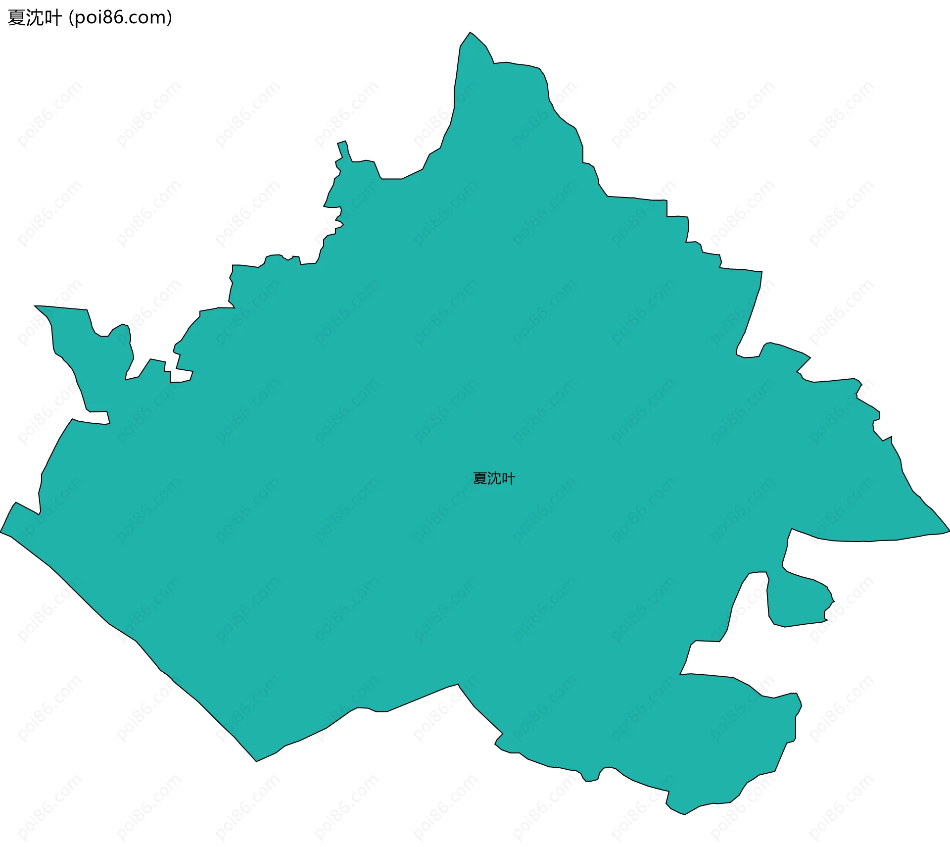 夏沈叶边界地图