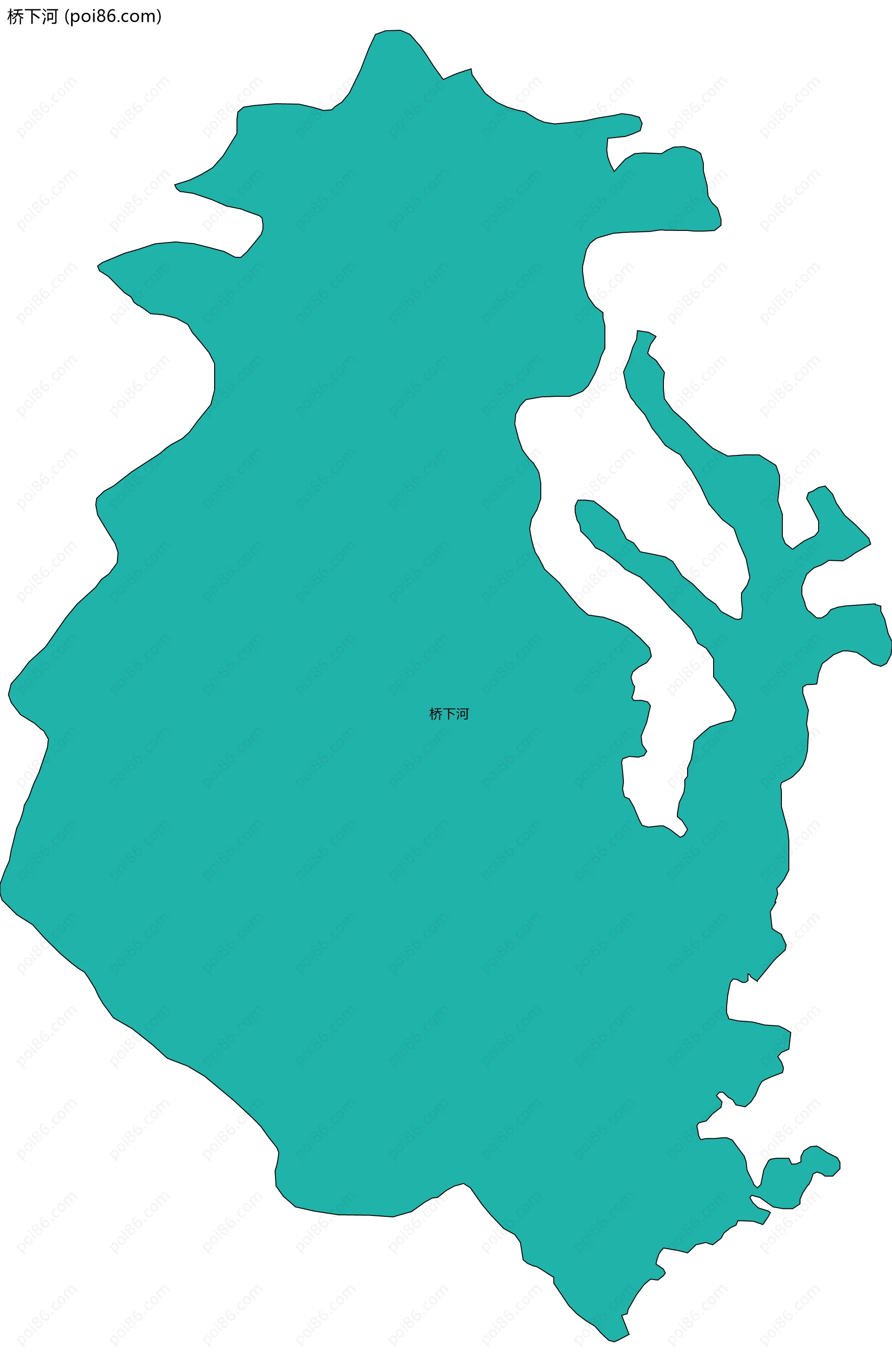 桥下河边界地图