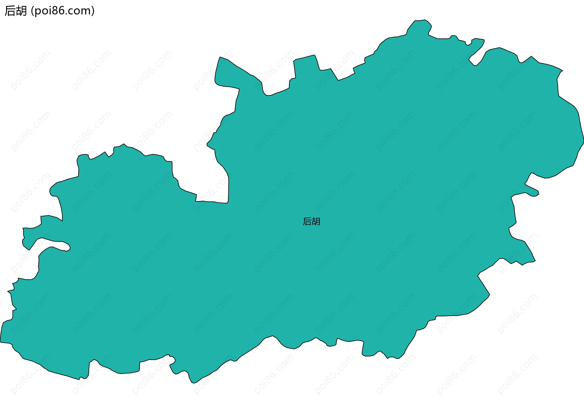 后胡边界地图