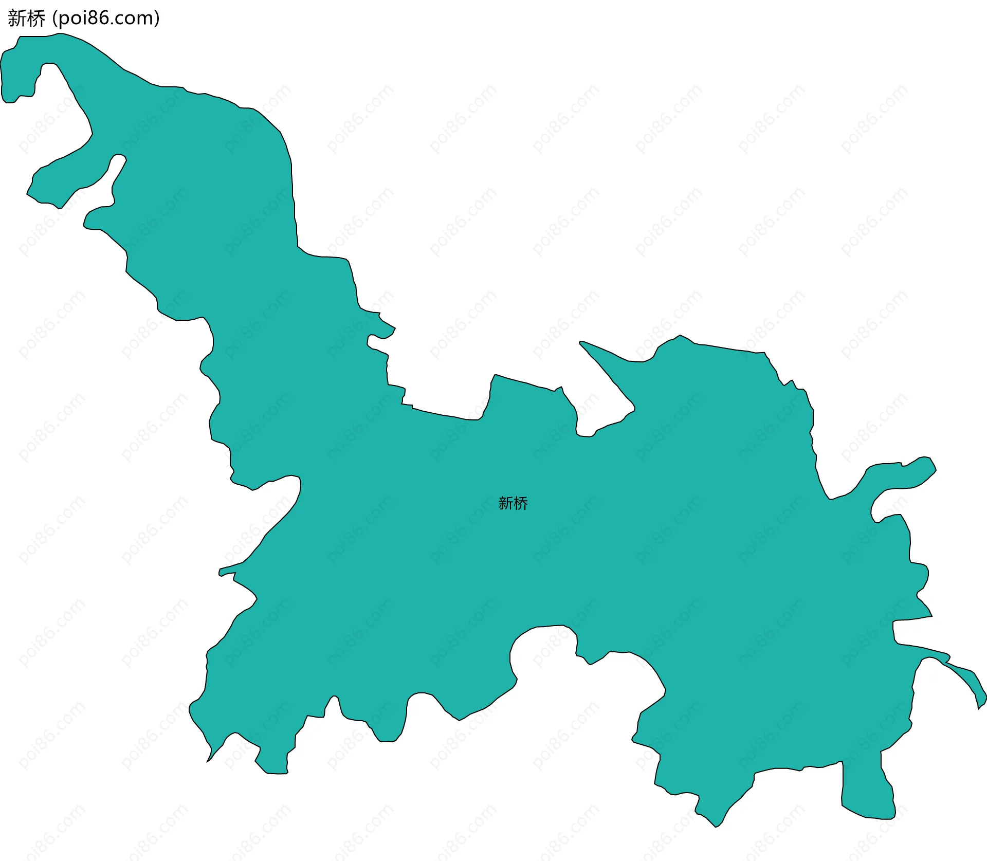 新桥边界地图
