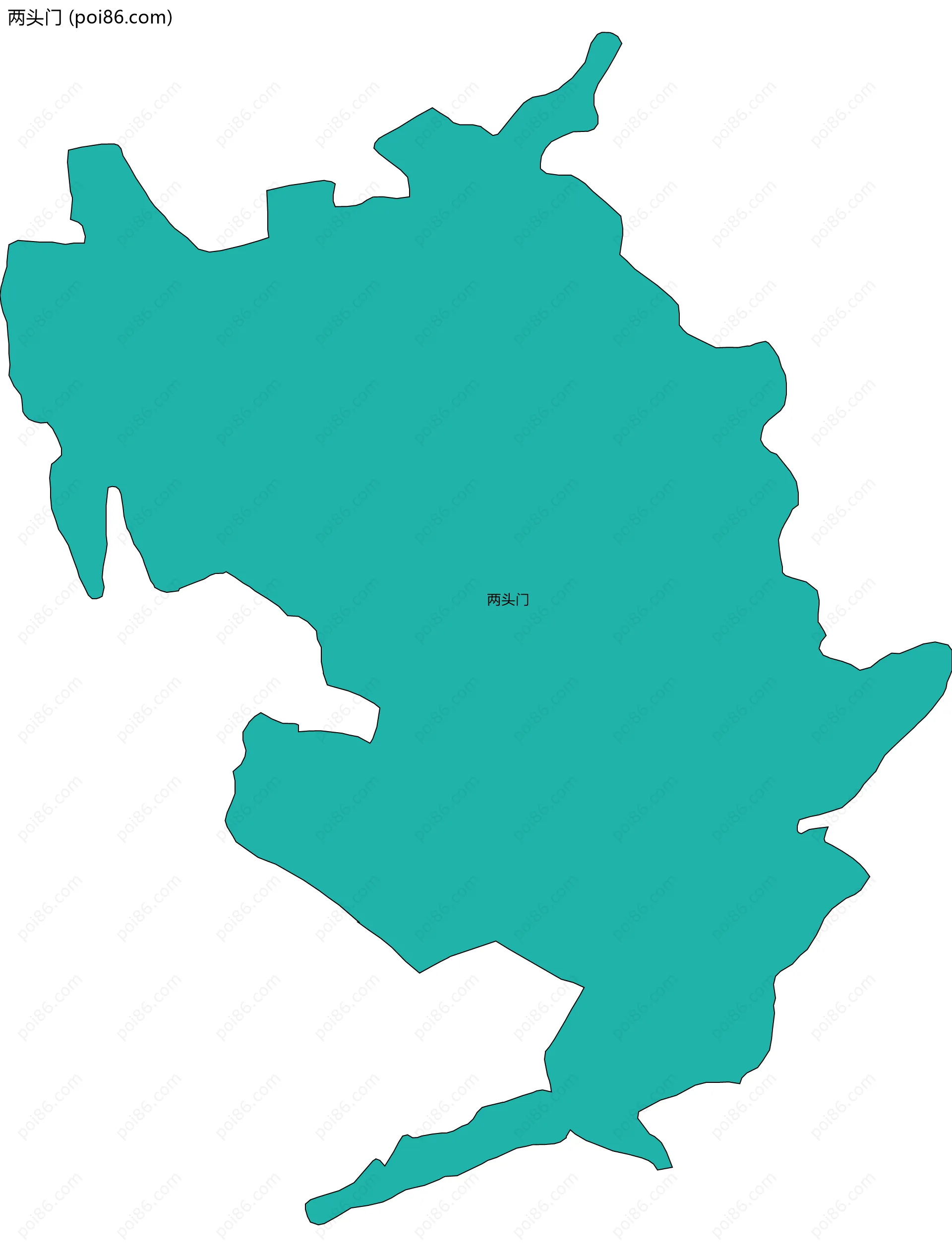 两头门边界地图