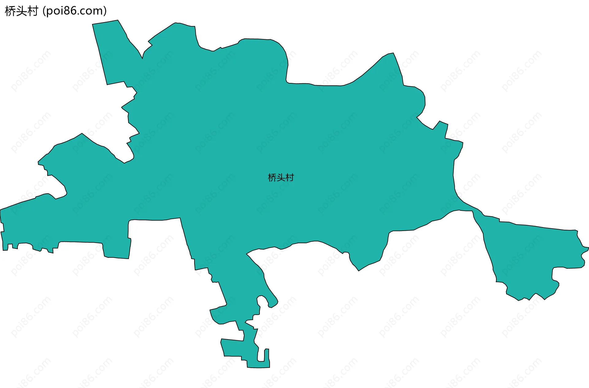 桥头村边界地图