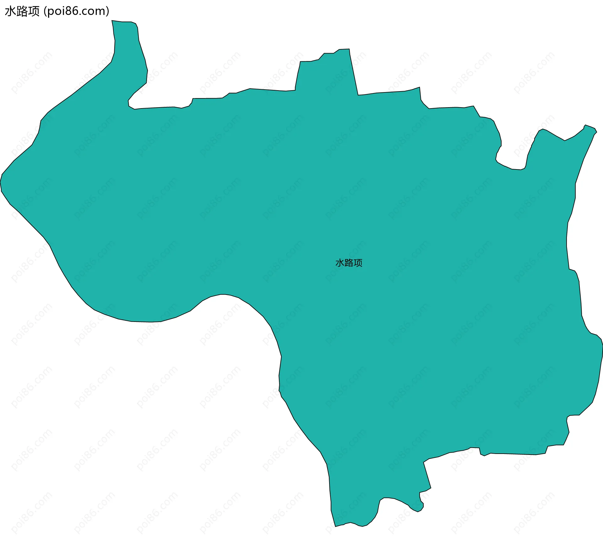 水路项边界地图