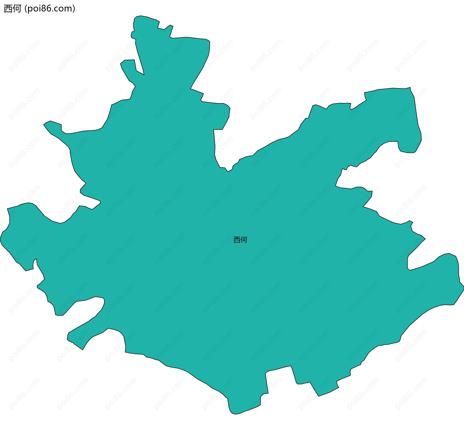 西何边界地图