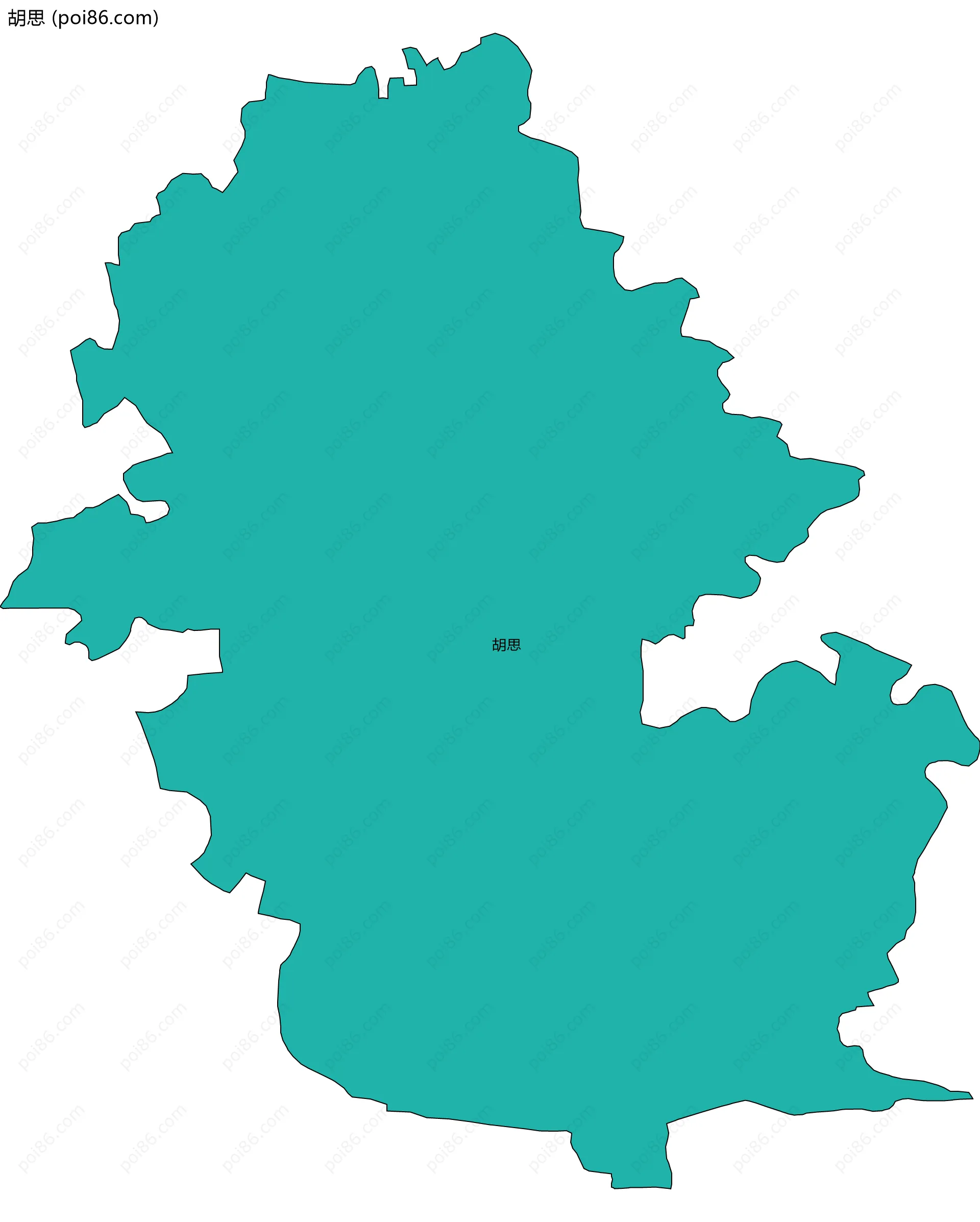 胡思边界地图
