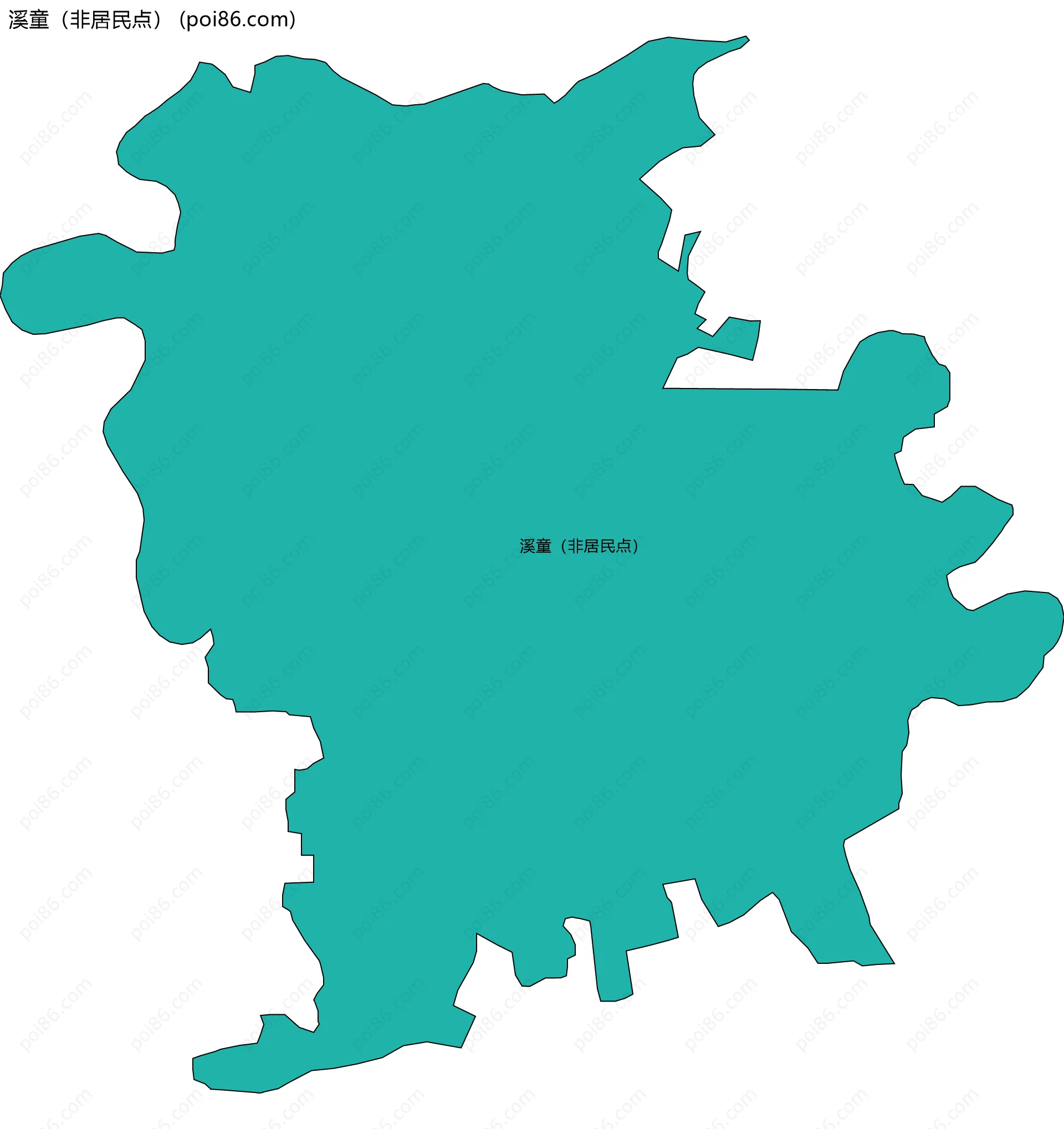 溪童（非居民点）边界地图