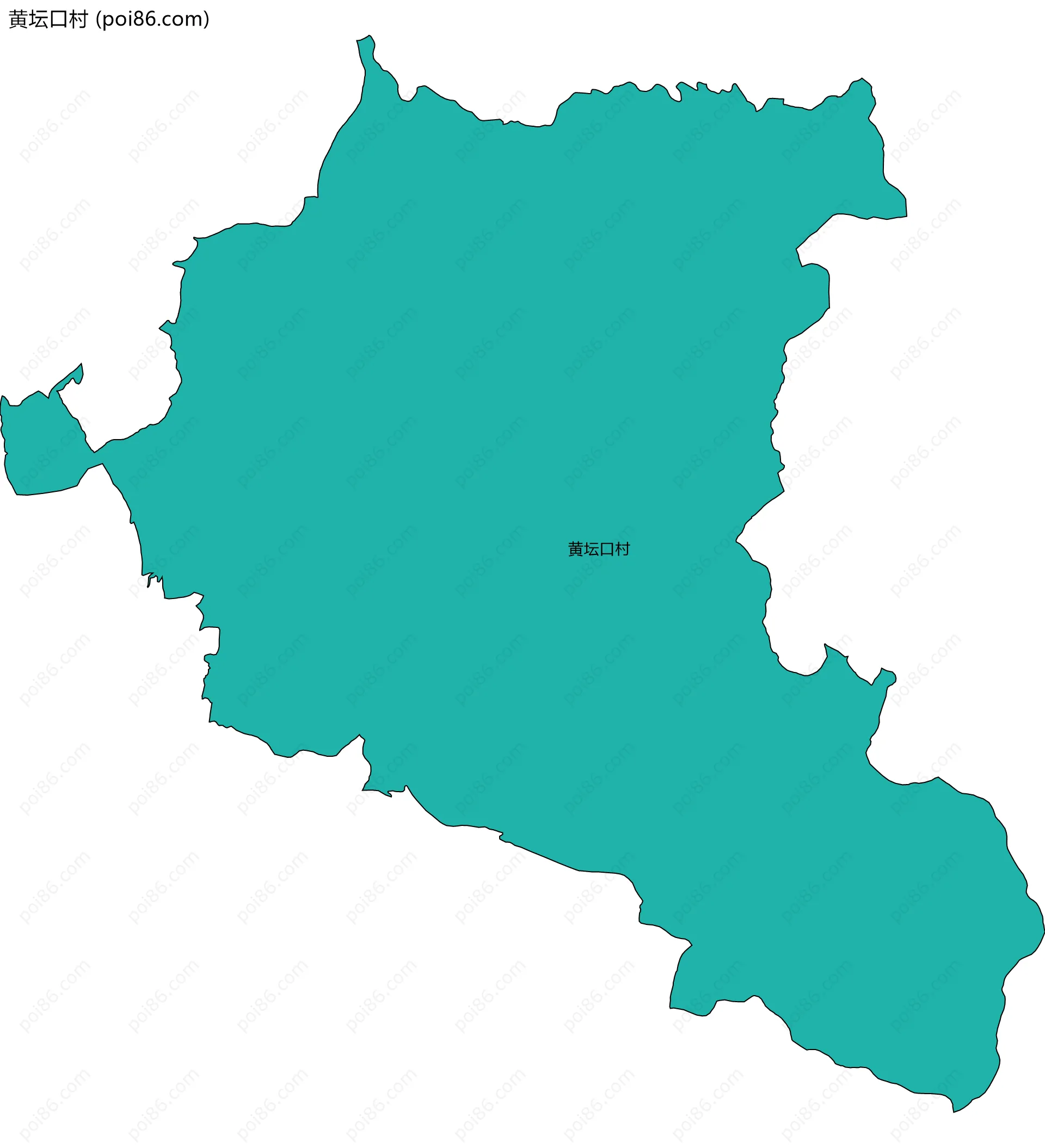 黄坛口村边界地图