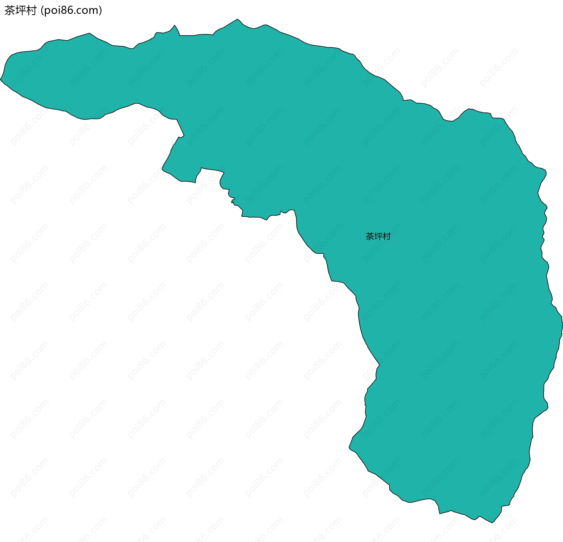 茶坪村边界地图