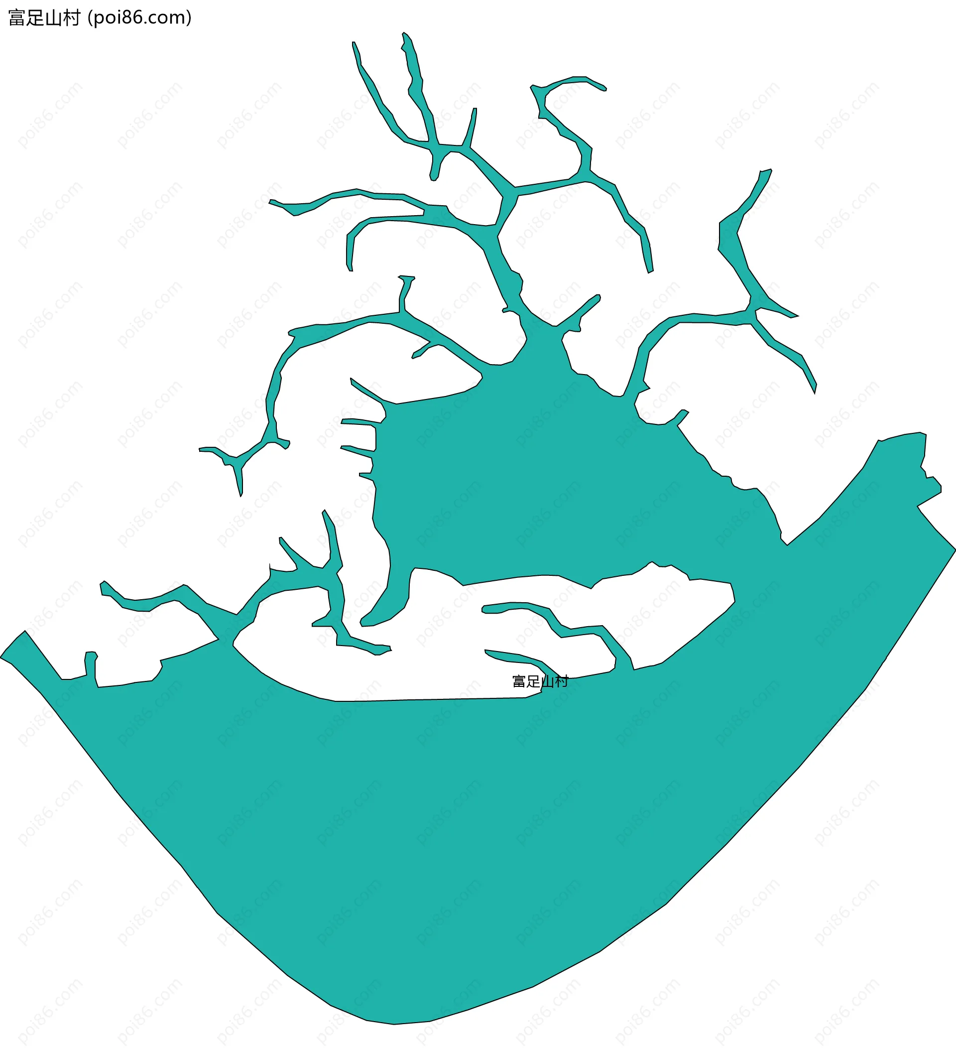 富足山村边界地图