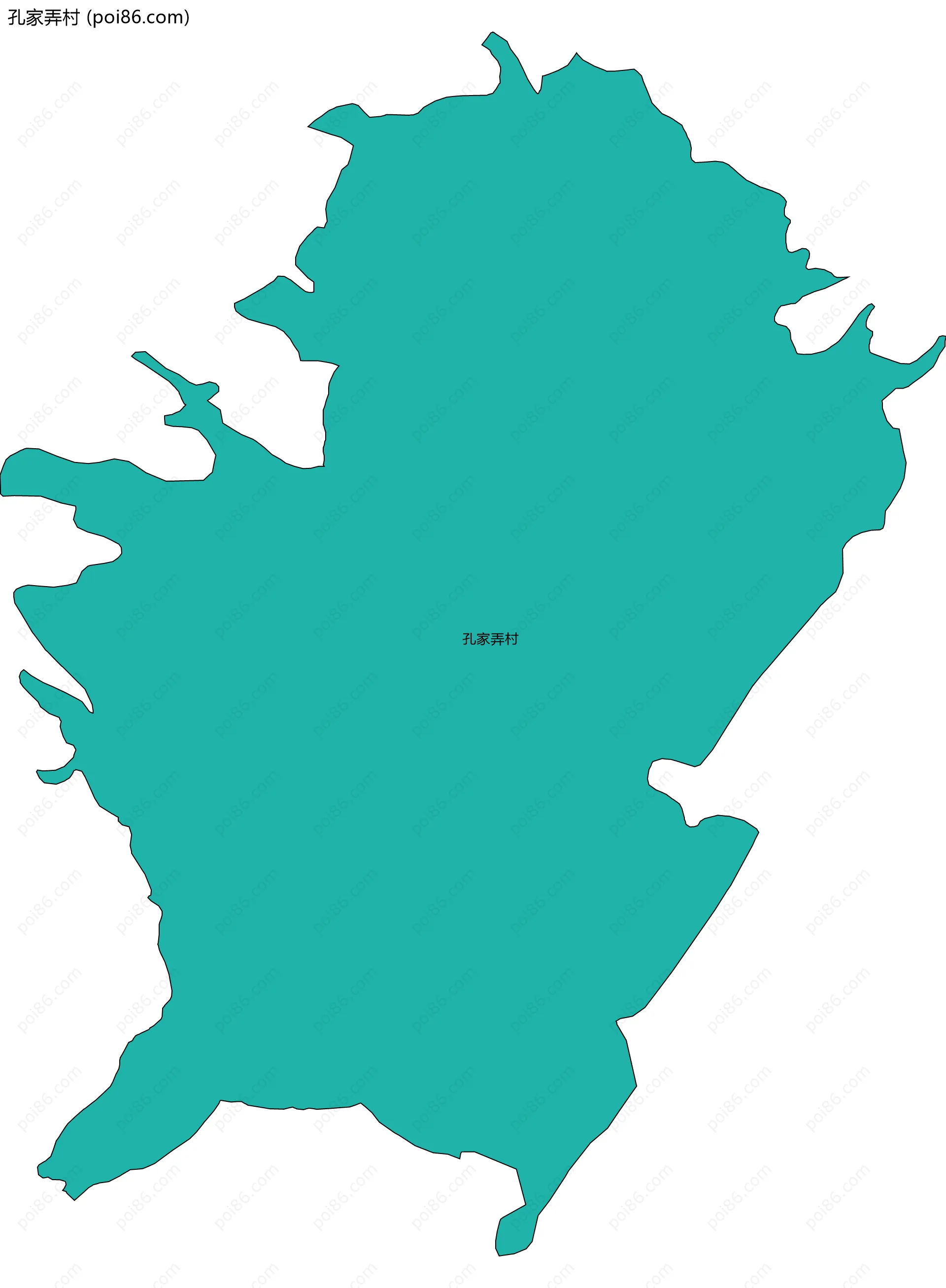 孔家弄村边界地图