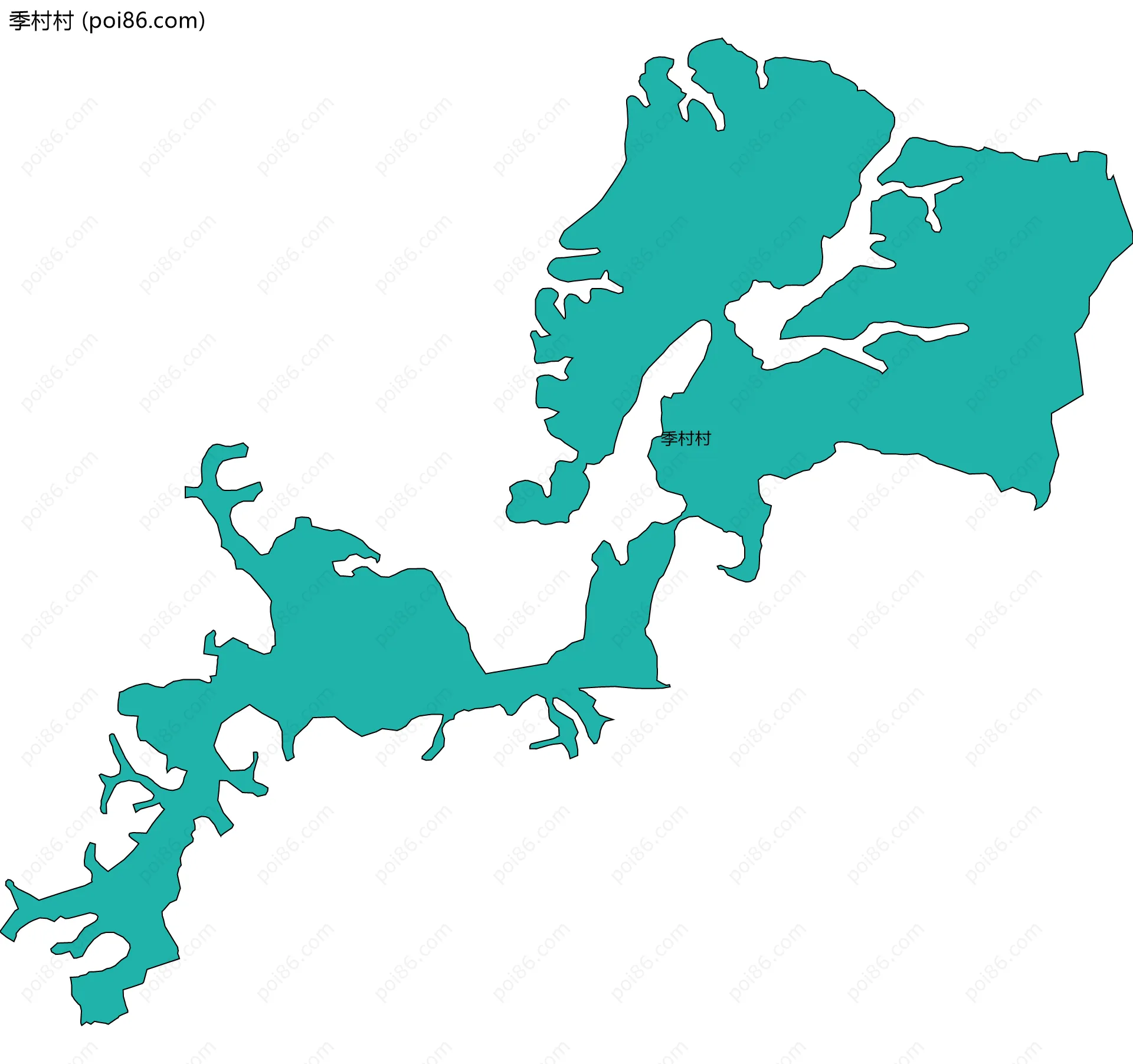 季村村边界地图