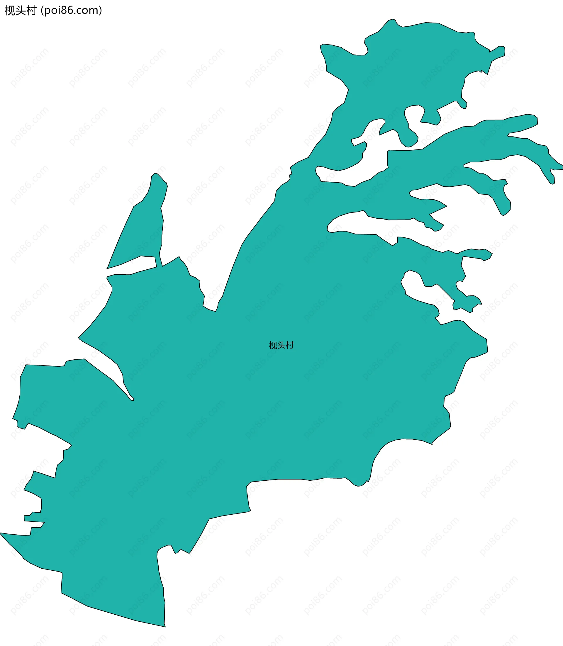 枧头村边界地图