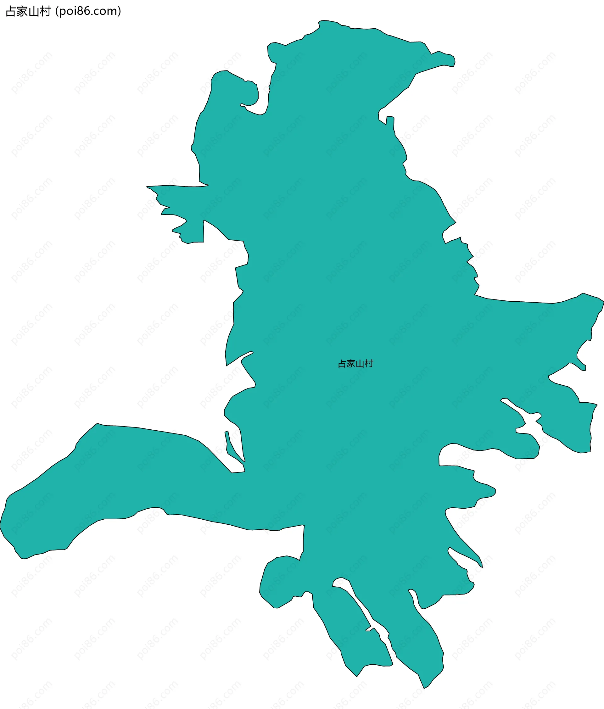 占家山村边界地图