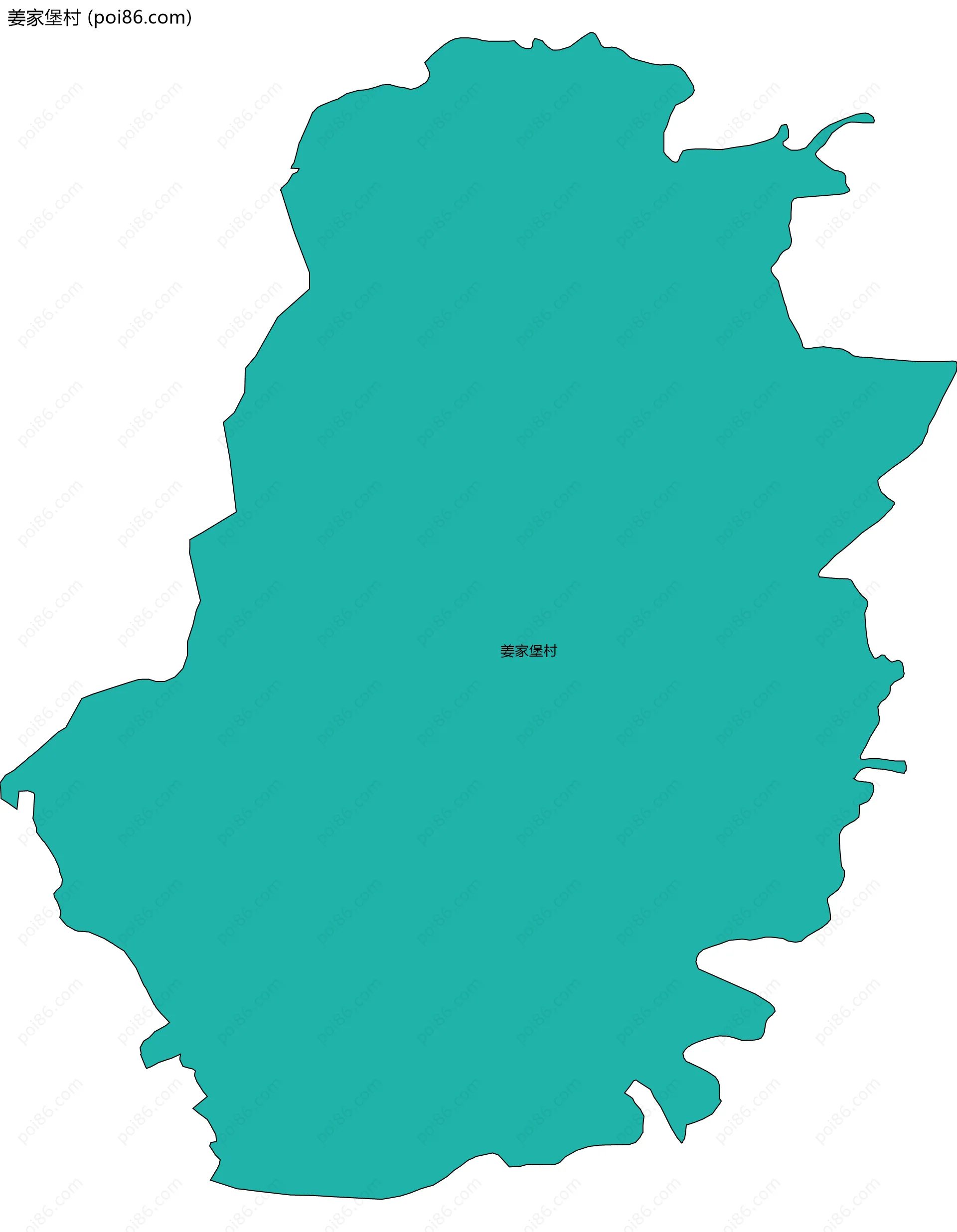 姜家堡村边界地图