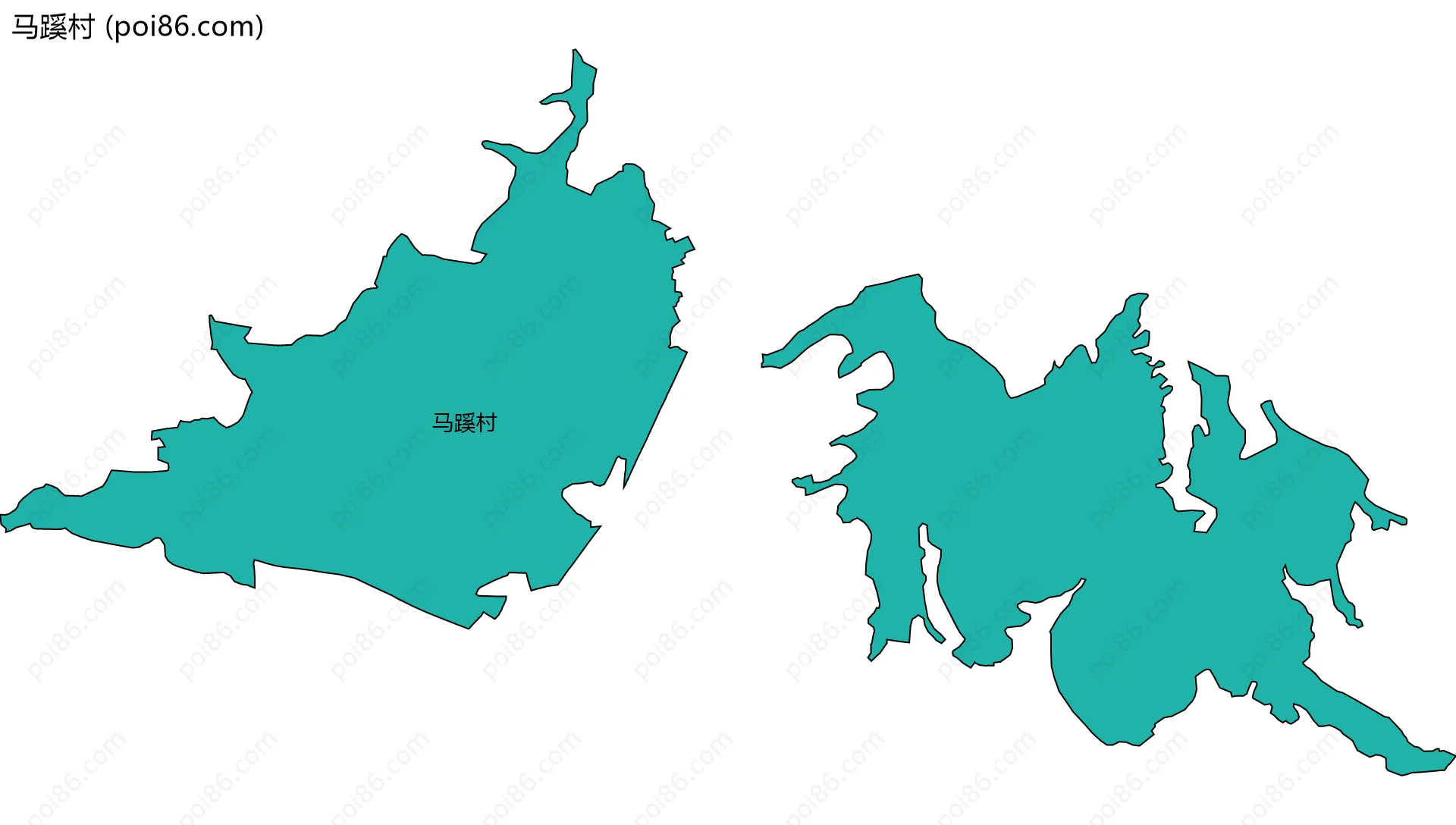 马蹊村边界地图