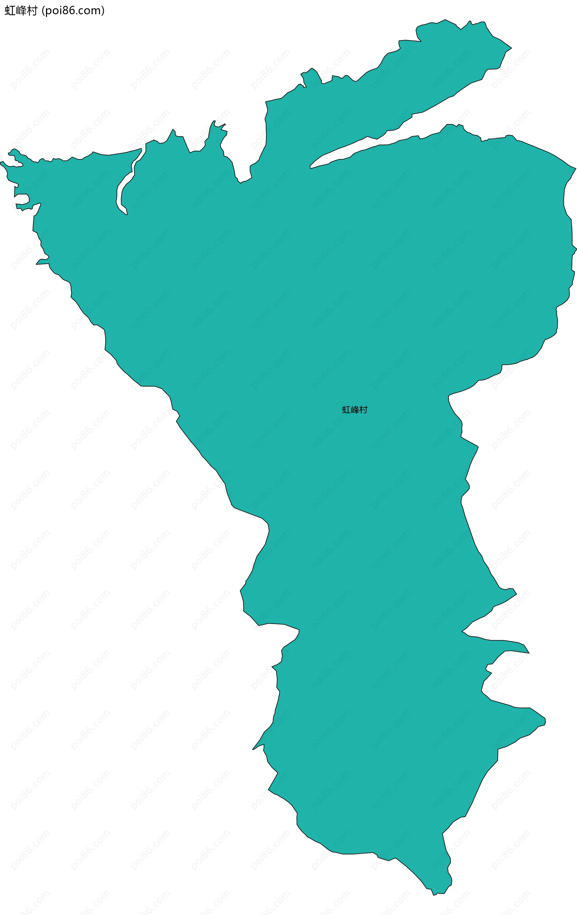 虹峰村边界地图
