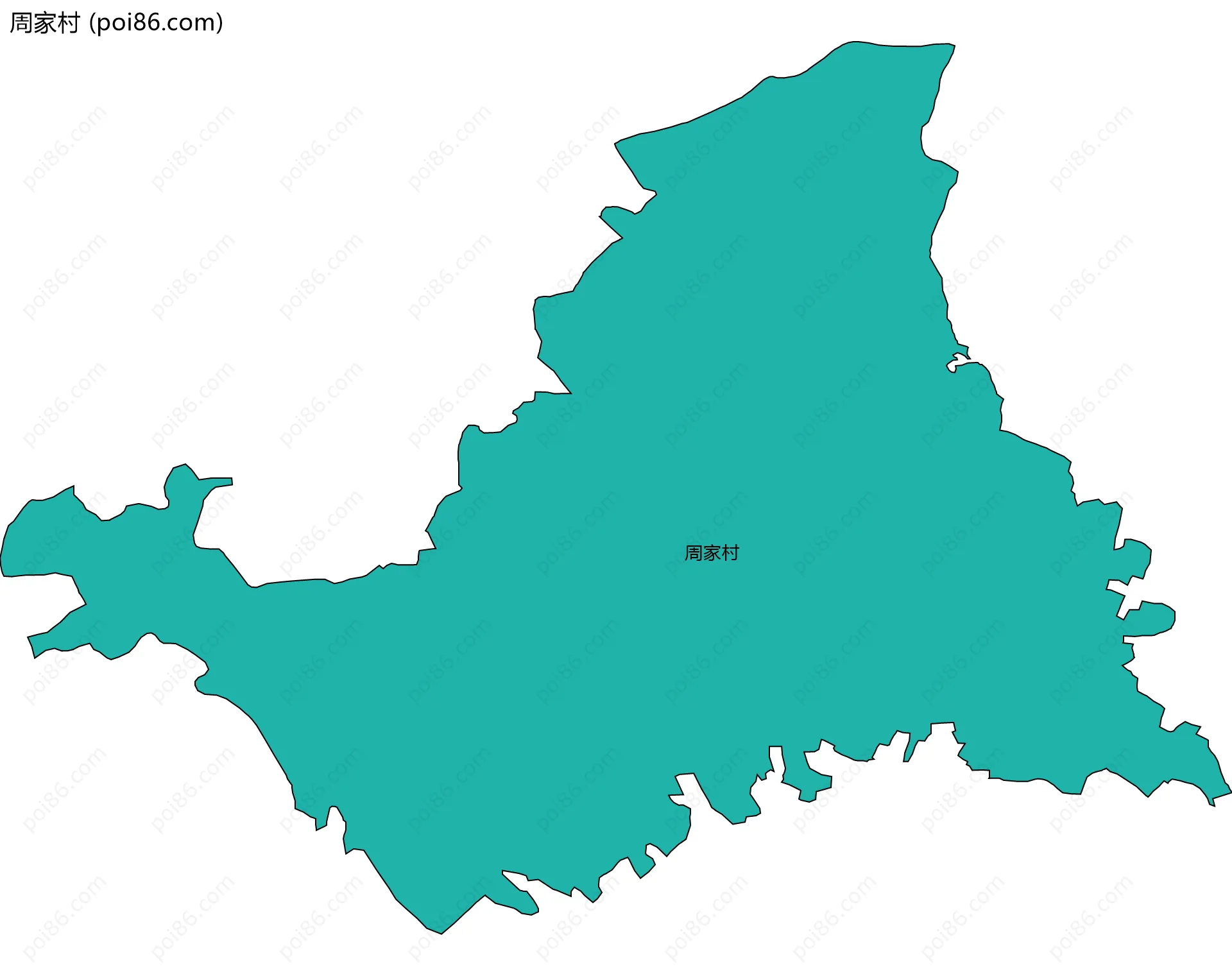 周家村边界地图