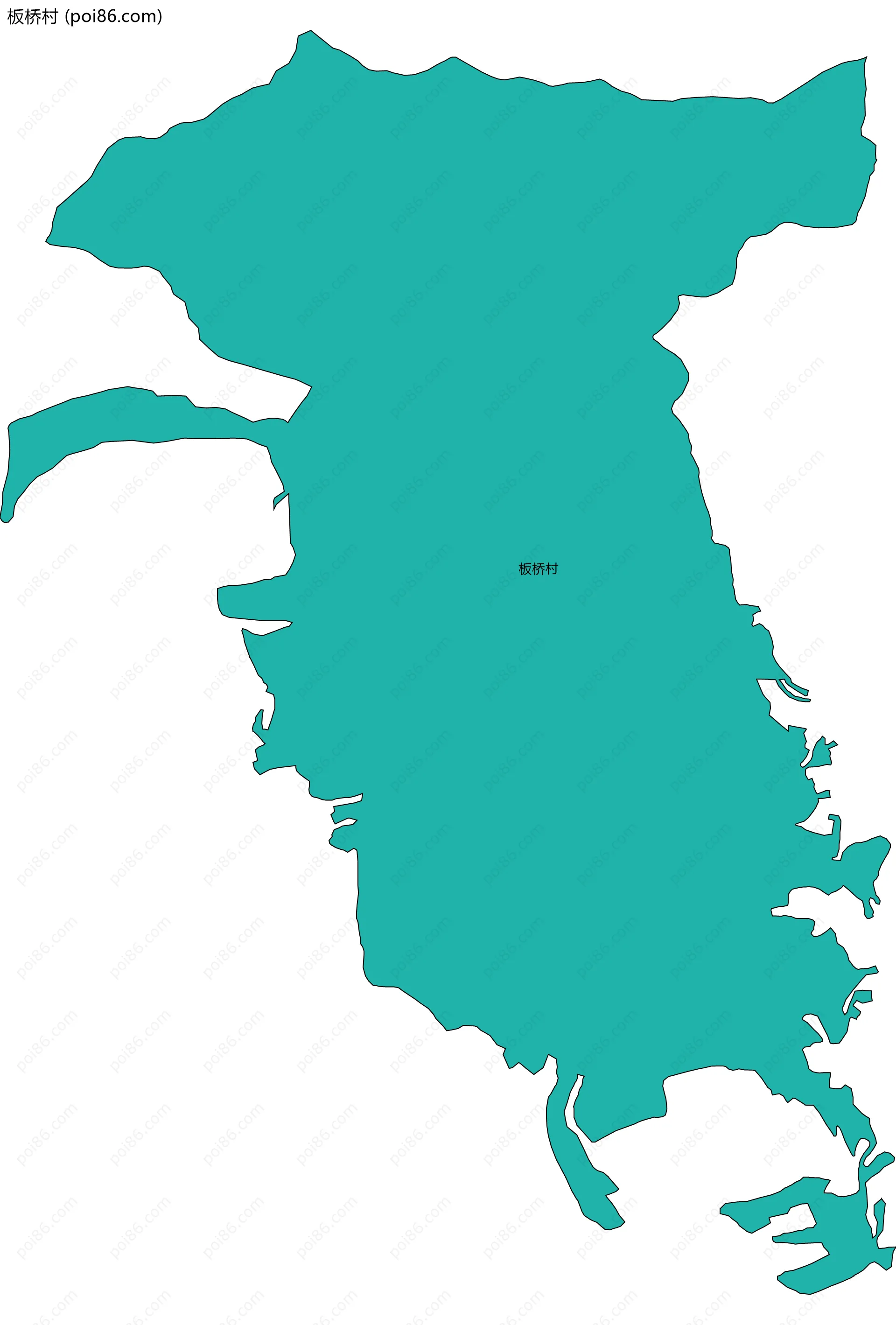 板桥村边界地图