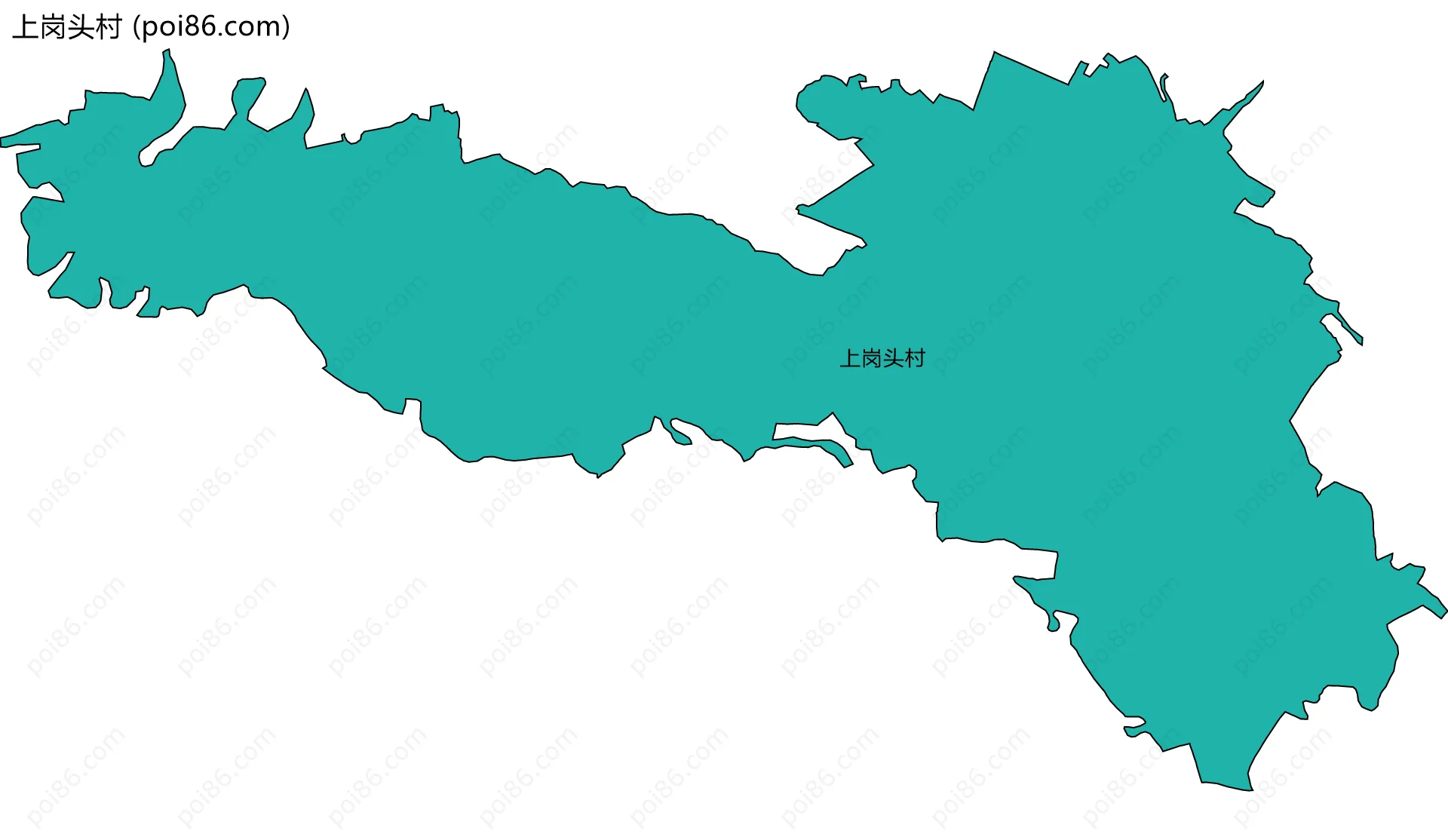 上岗头村边界地图