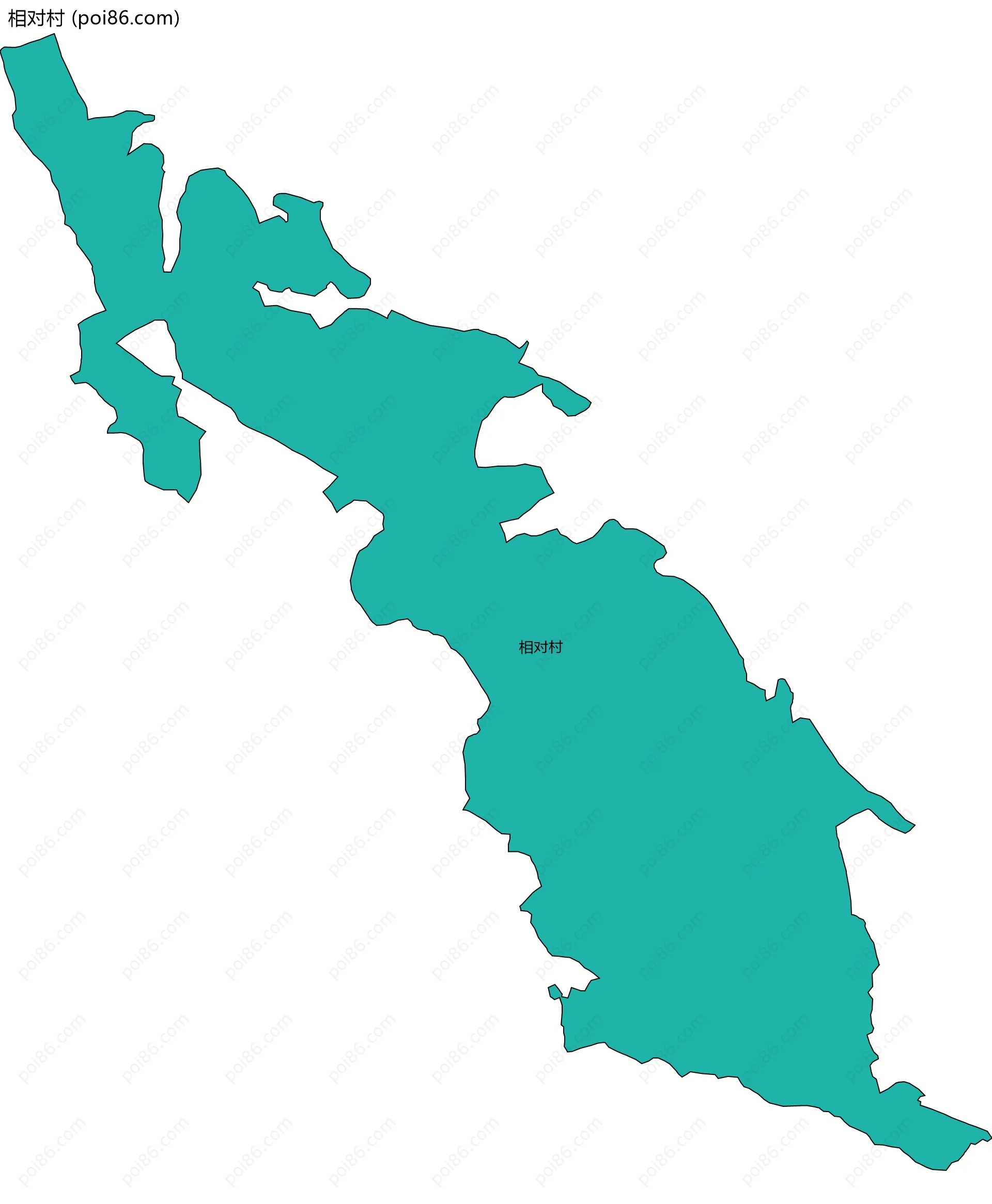 相对村边界地图