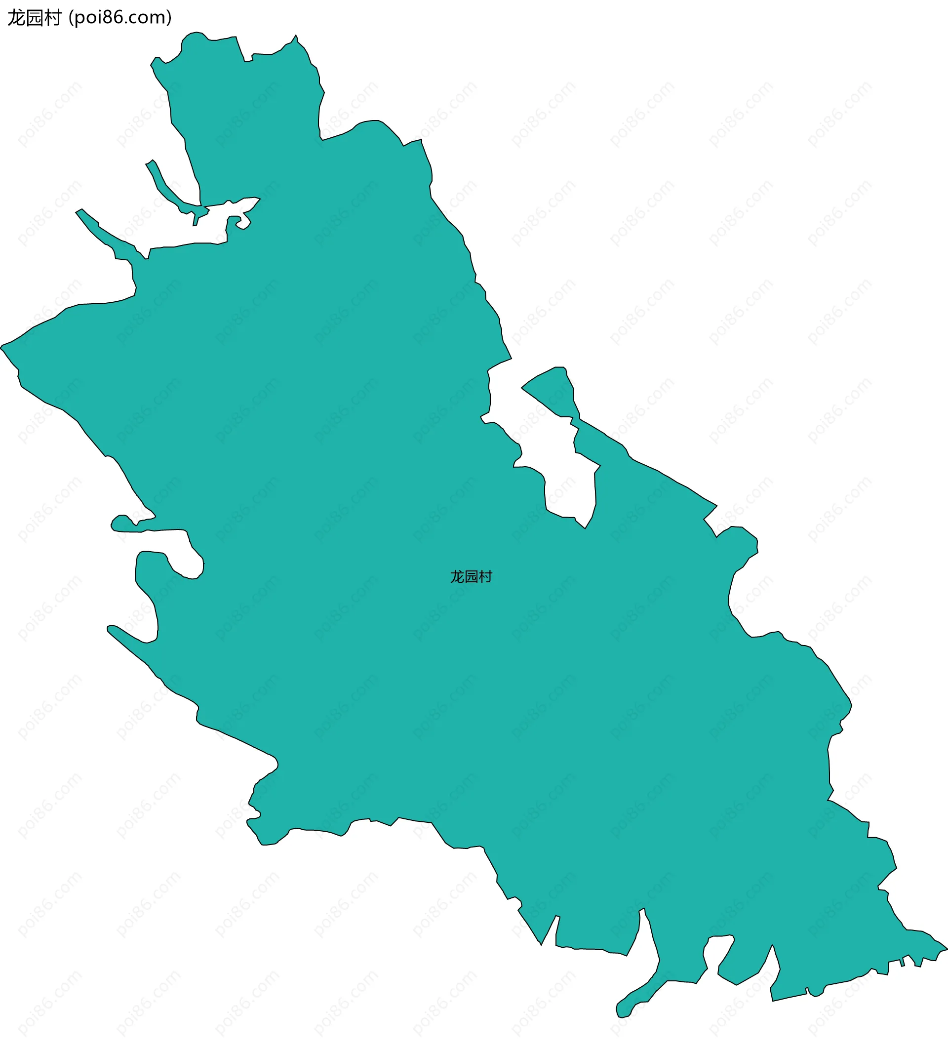 龙园村边界地图