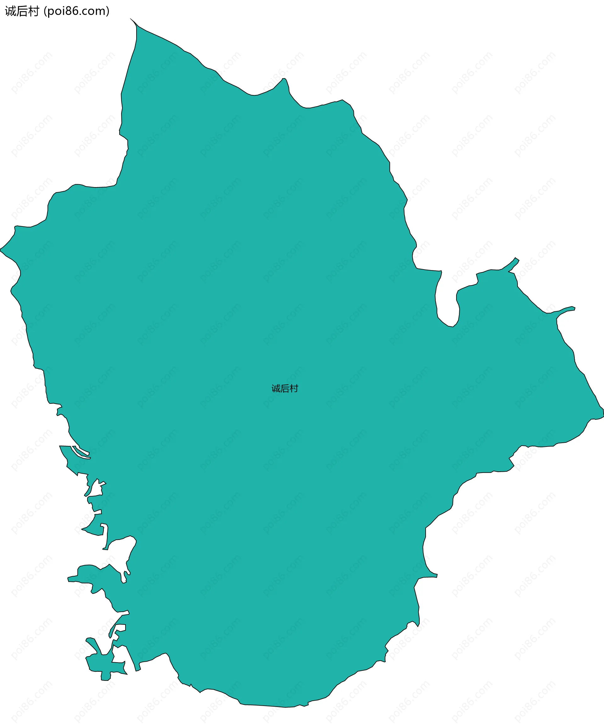 诚后村边界地图