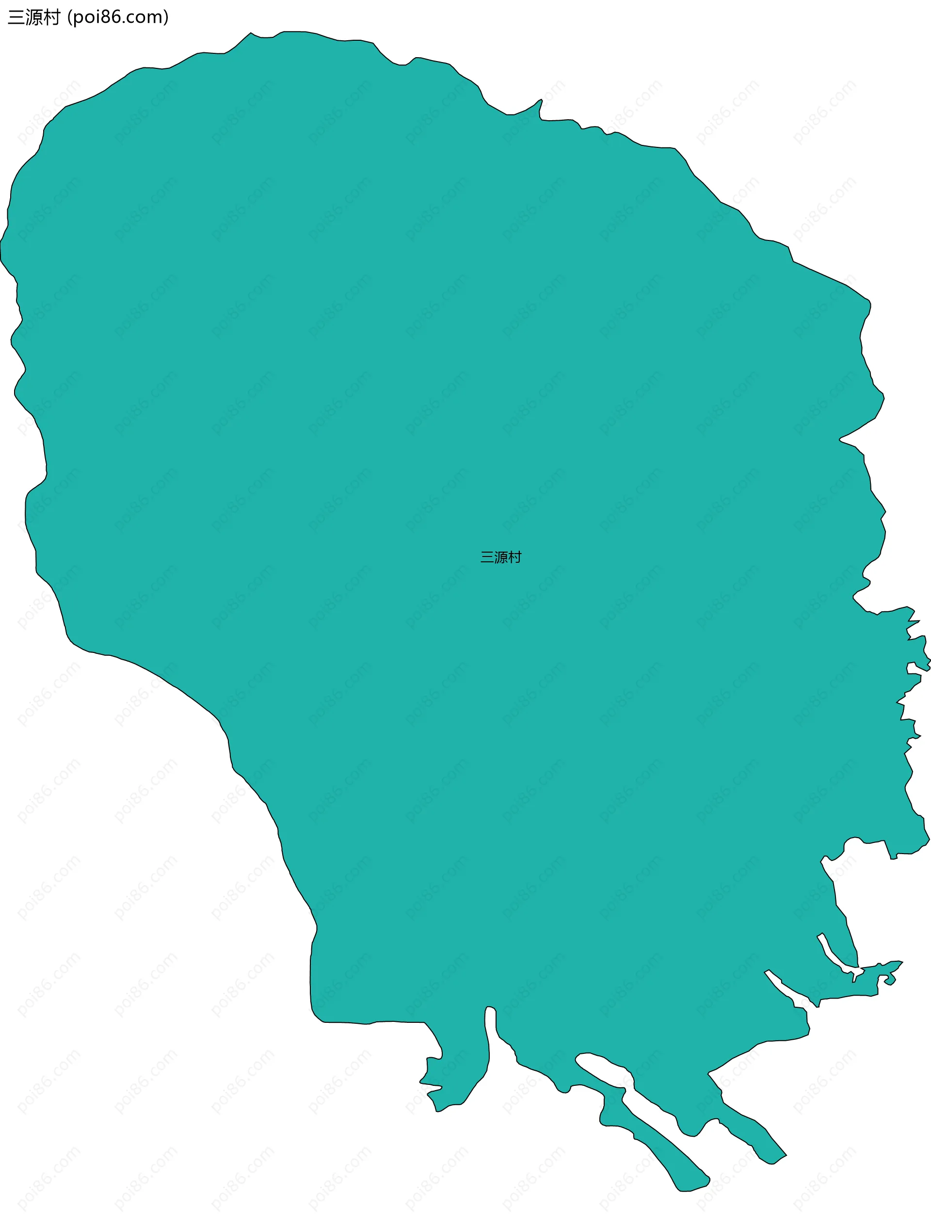 三源村边界地图