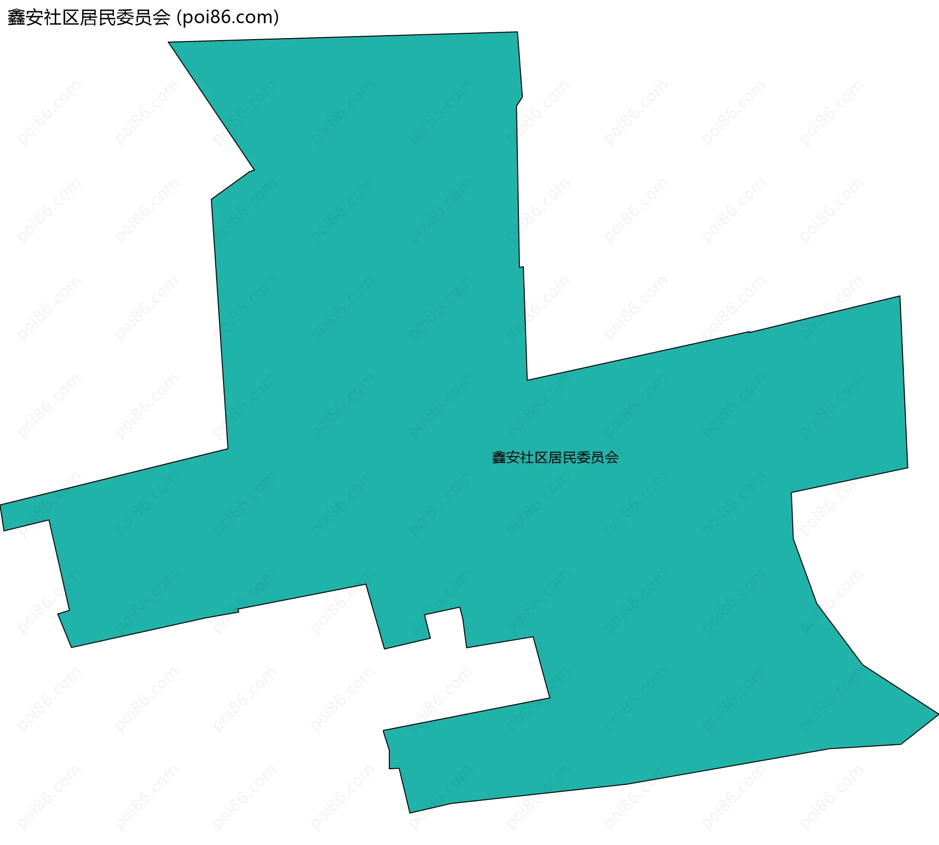 鑫安社区居民委员会边界地图
