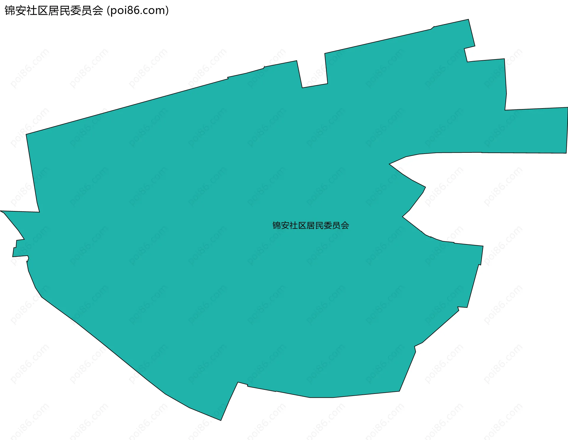 锦安社区居民委员会边界地图