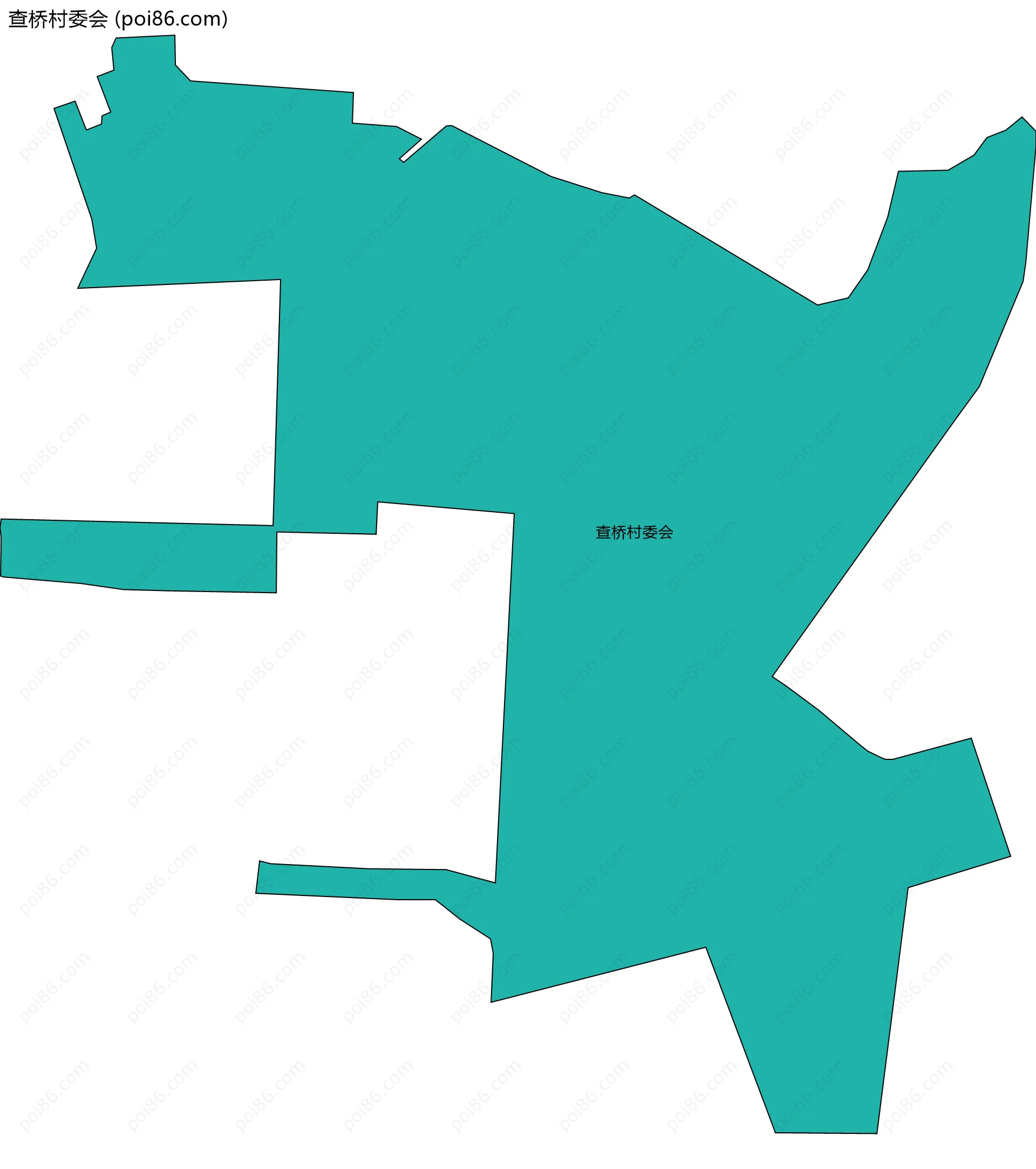 查桥村委会边界地图