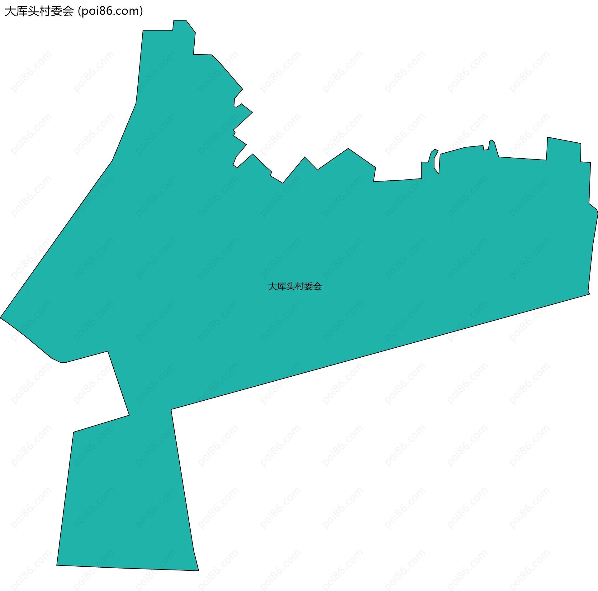 大厍头村委会边界地图