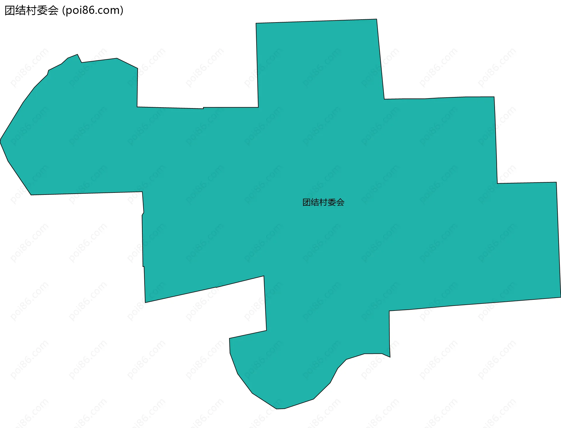 团结村委会边界地图