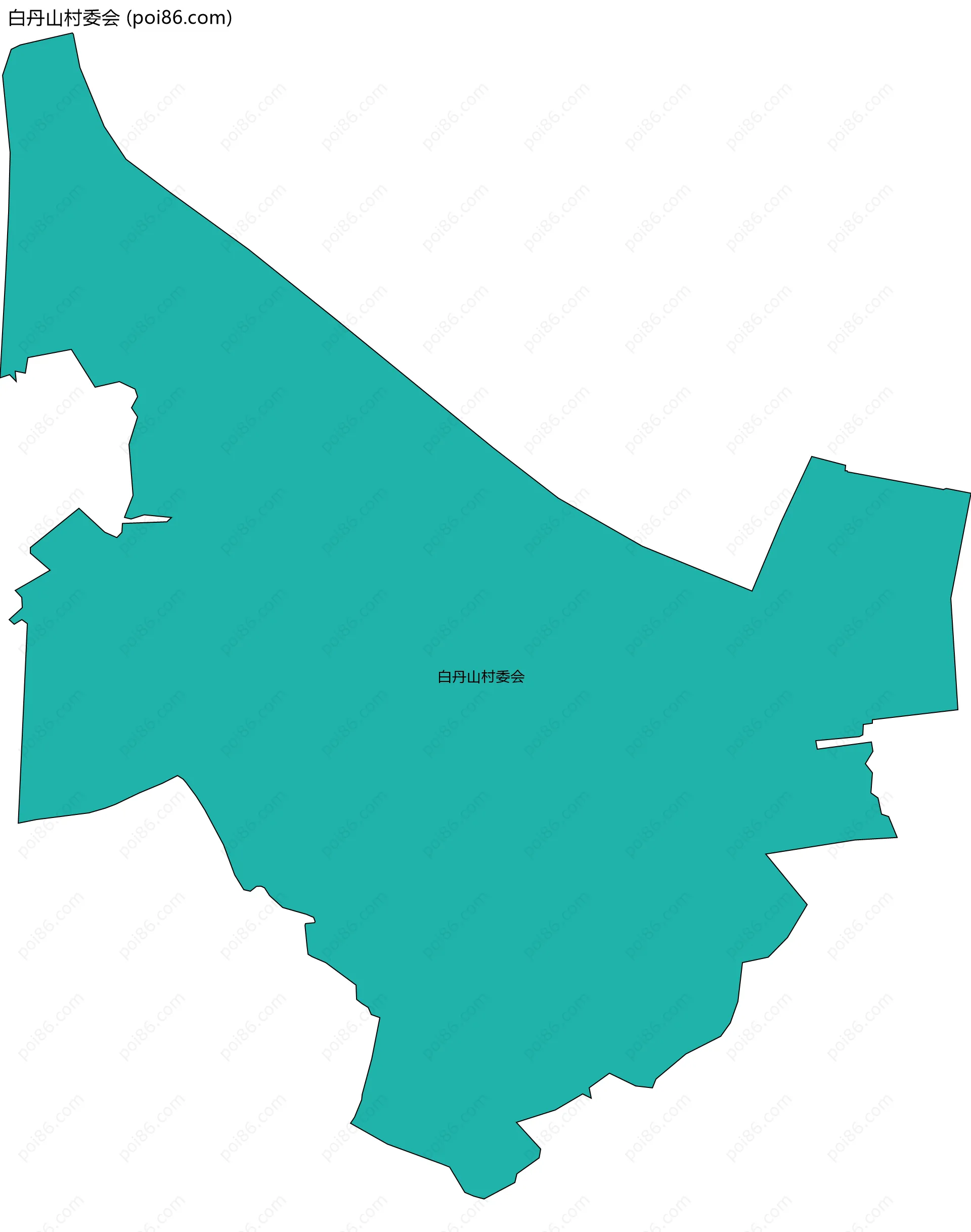 白丹山村委会边界地图