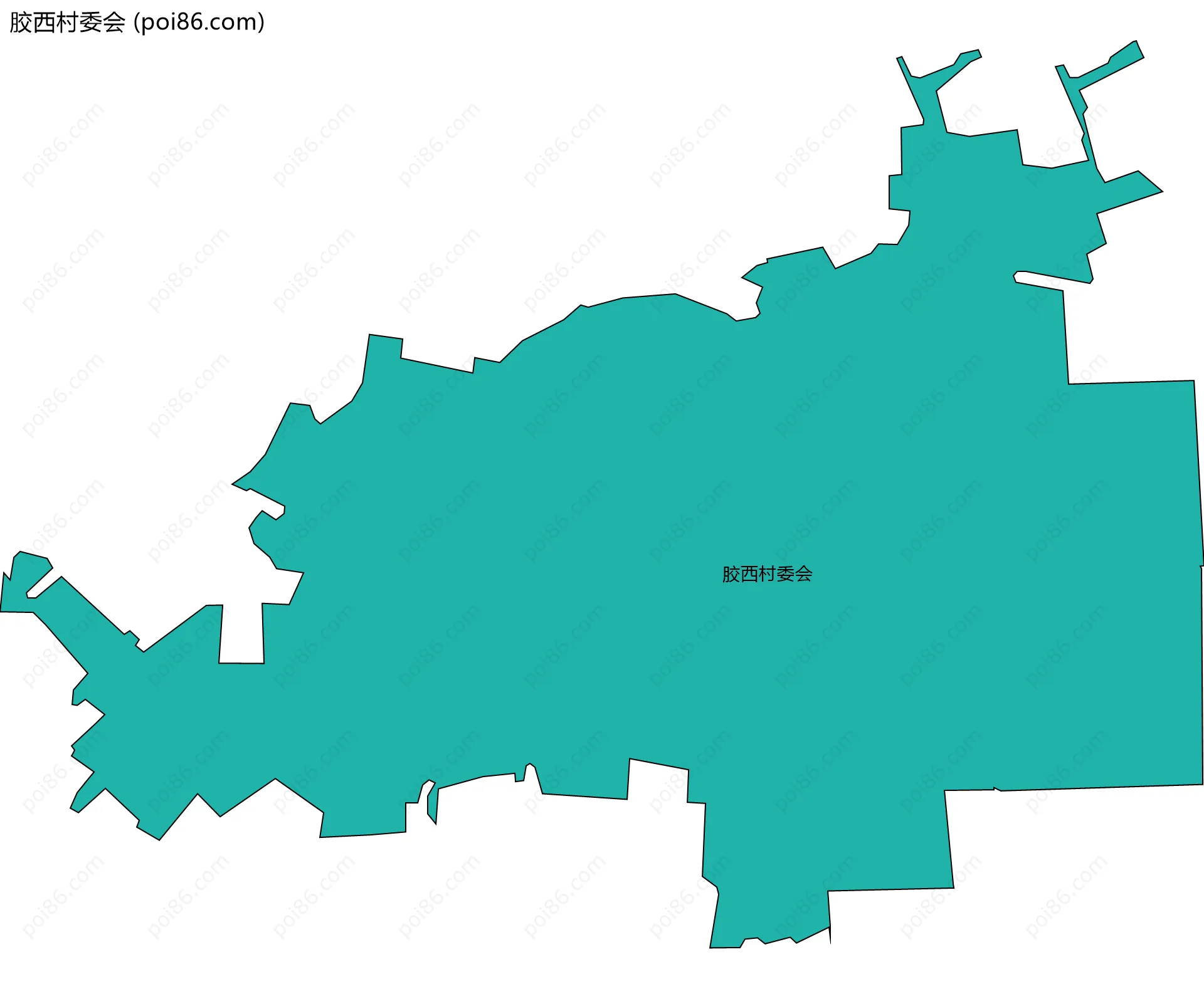 胶西村委会边界地图