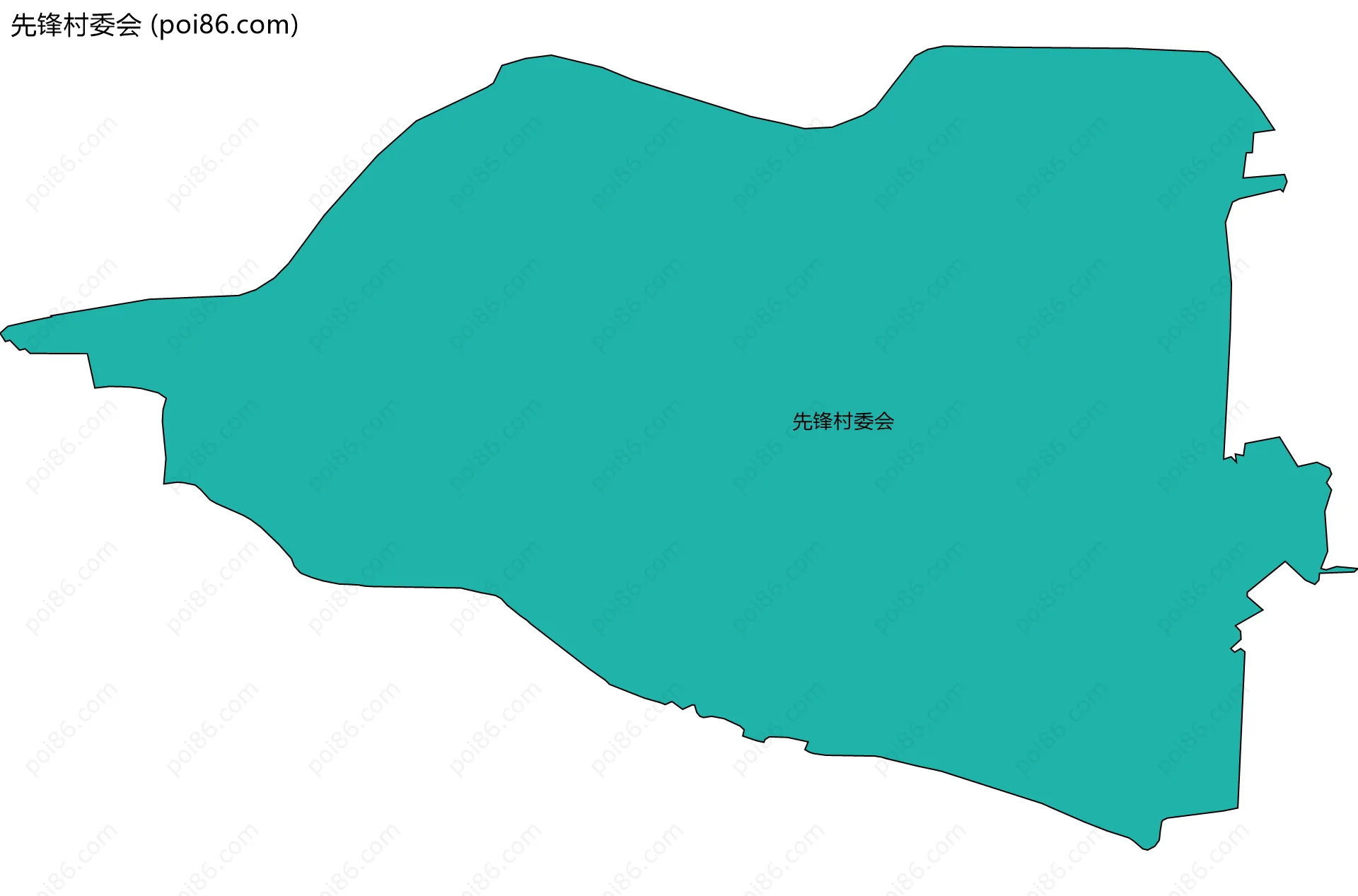 先锋村委会边界地图