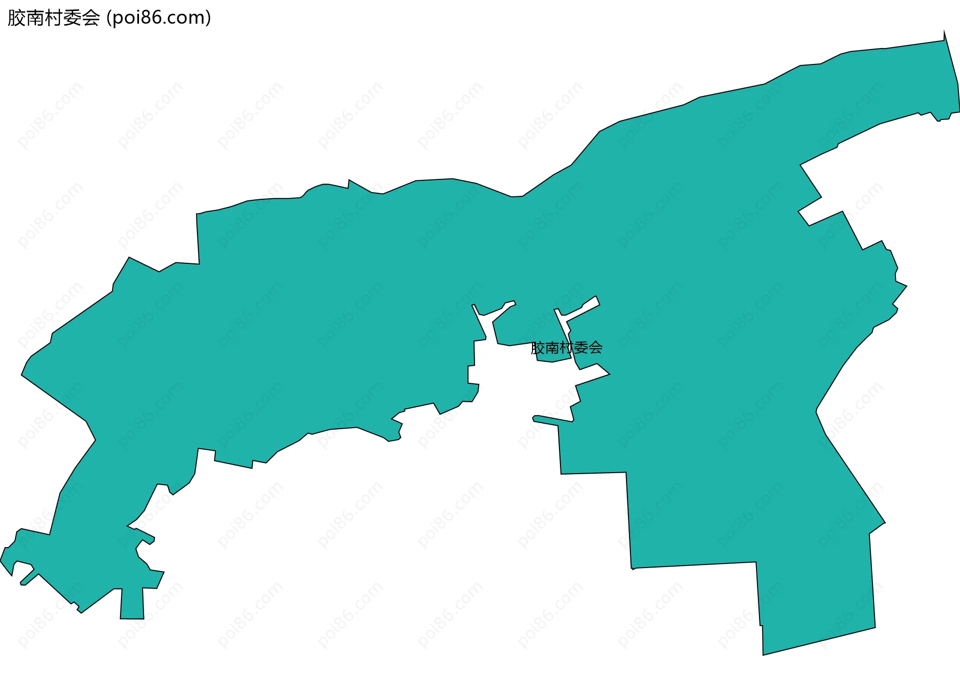 胶南村委会边界地图