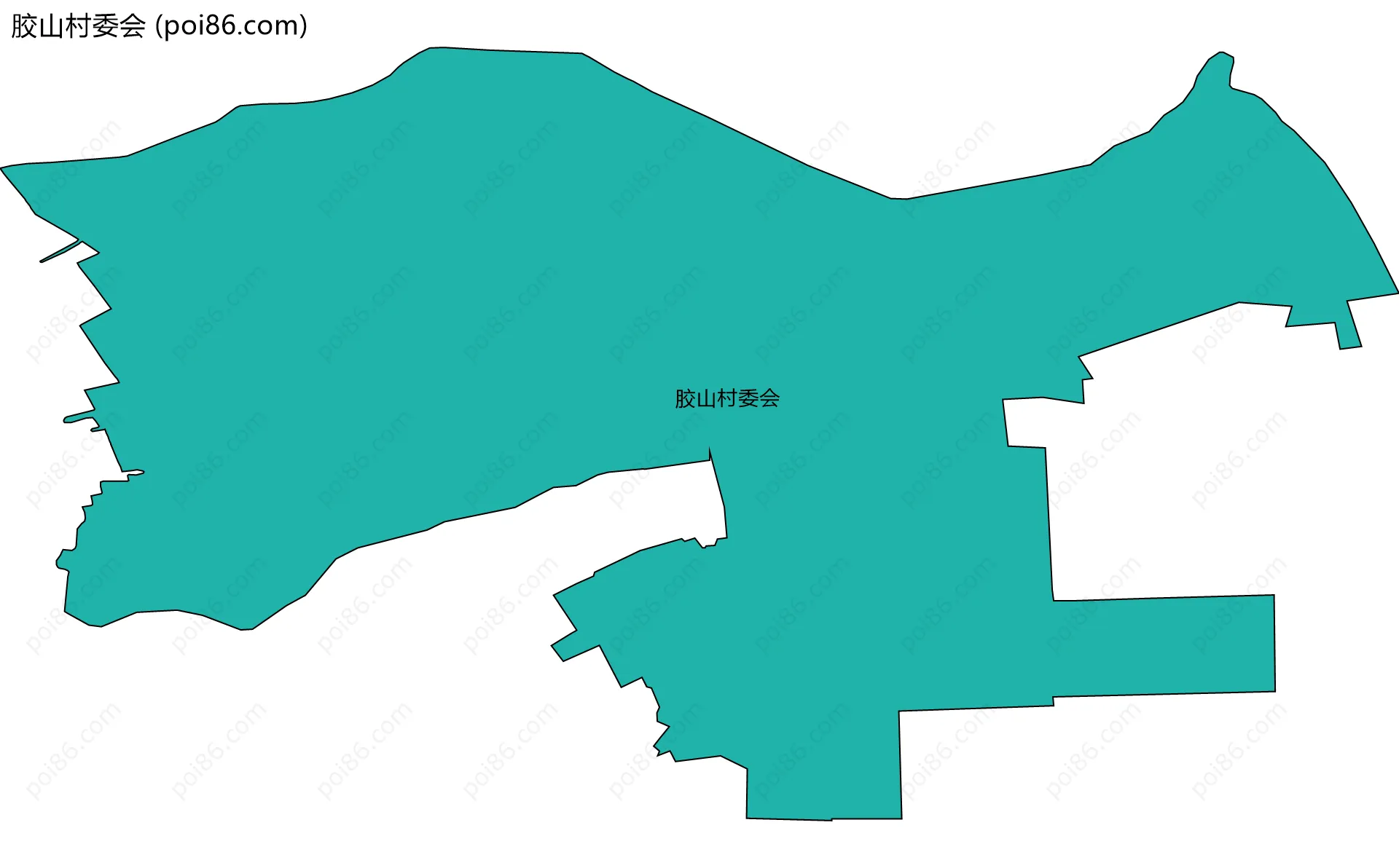 胶山村委会边界地图