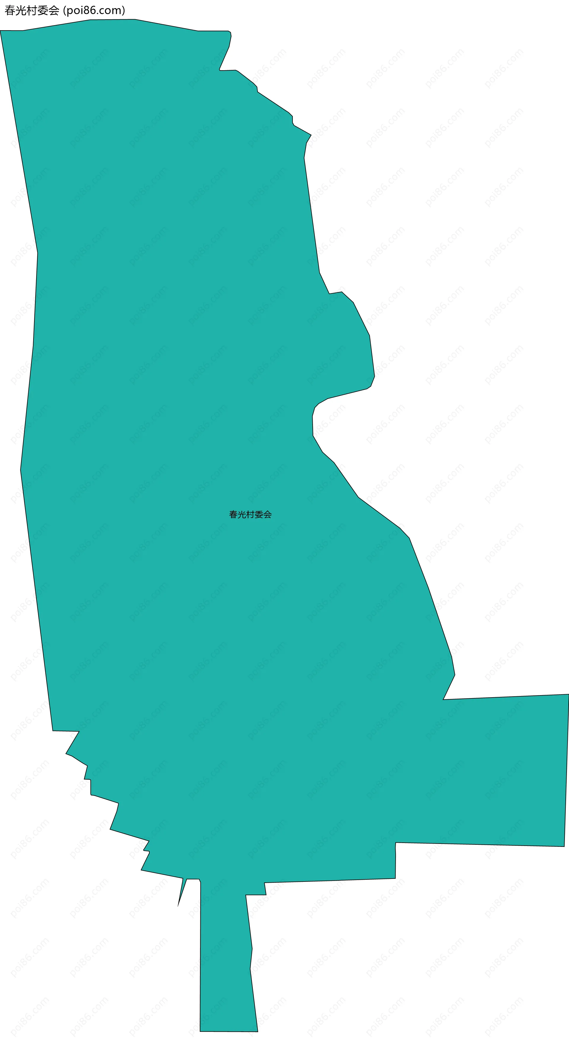 春光村委会边界地图