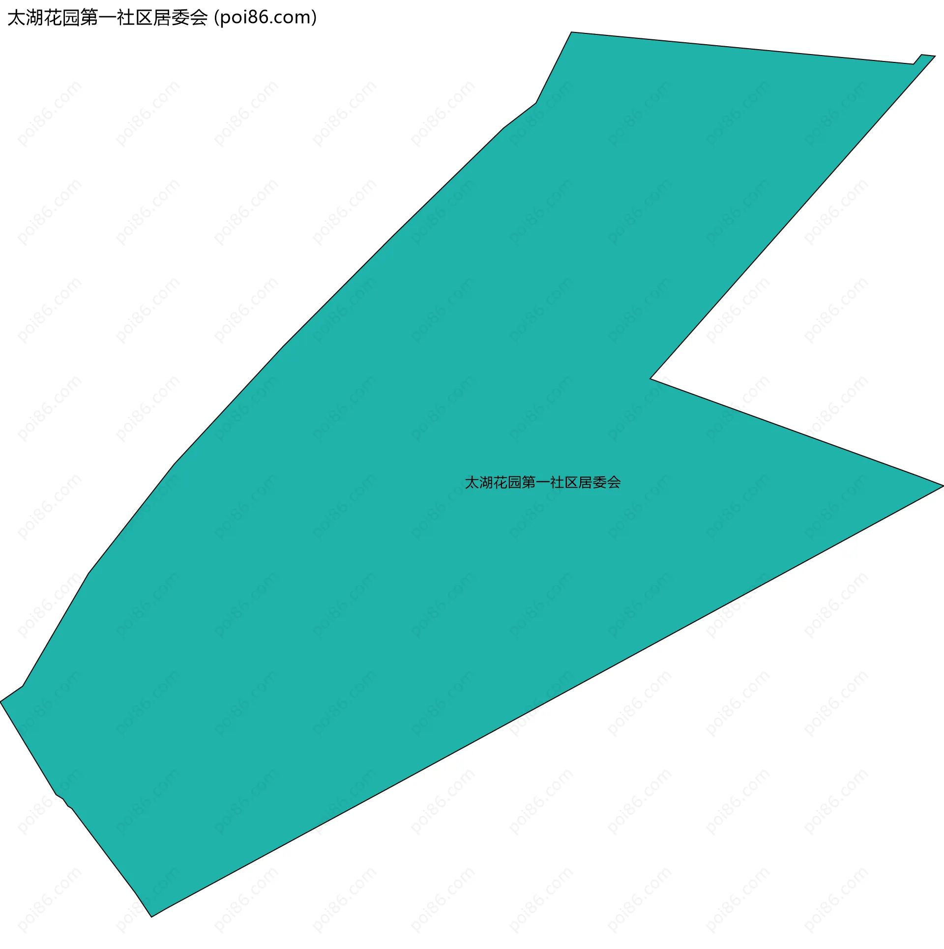 太湖花园第一社区居委会边界地图