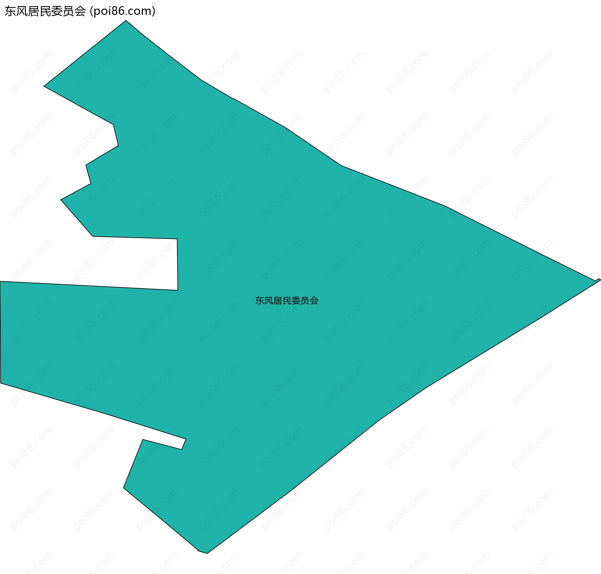 东风居民委员会边界地图