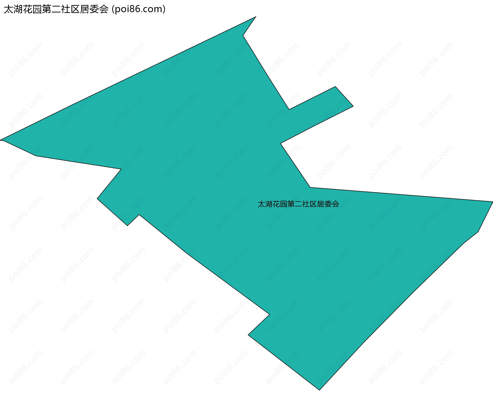 太湖花园第二社区居委会边界地图