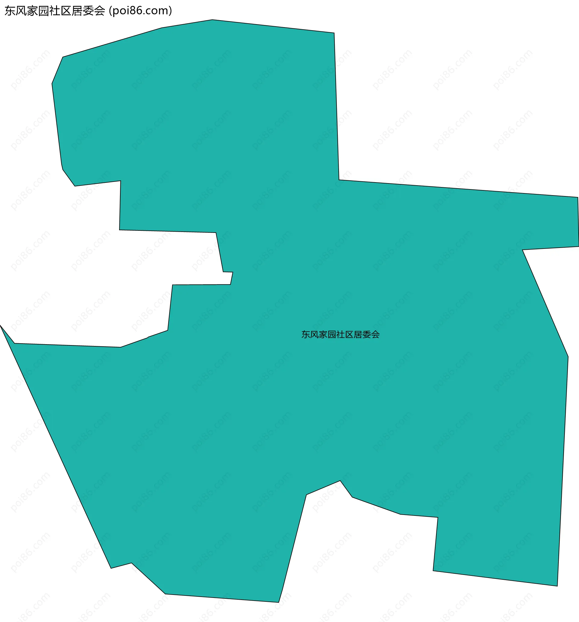 东风家园社区居委会边界地图